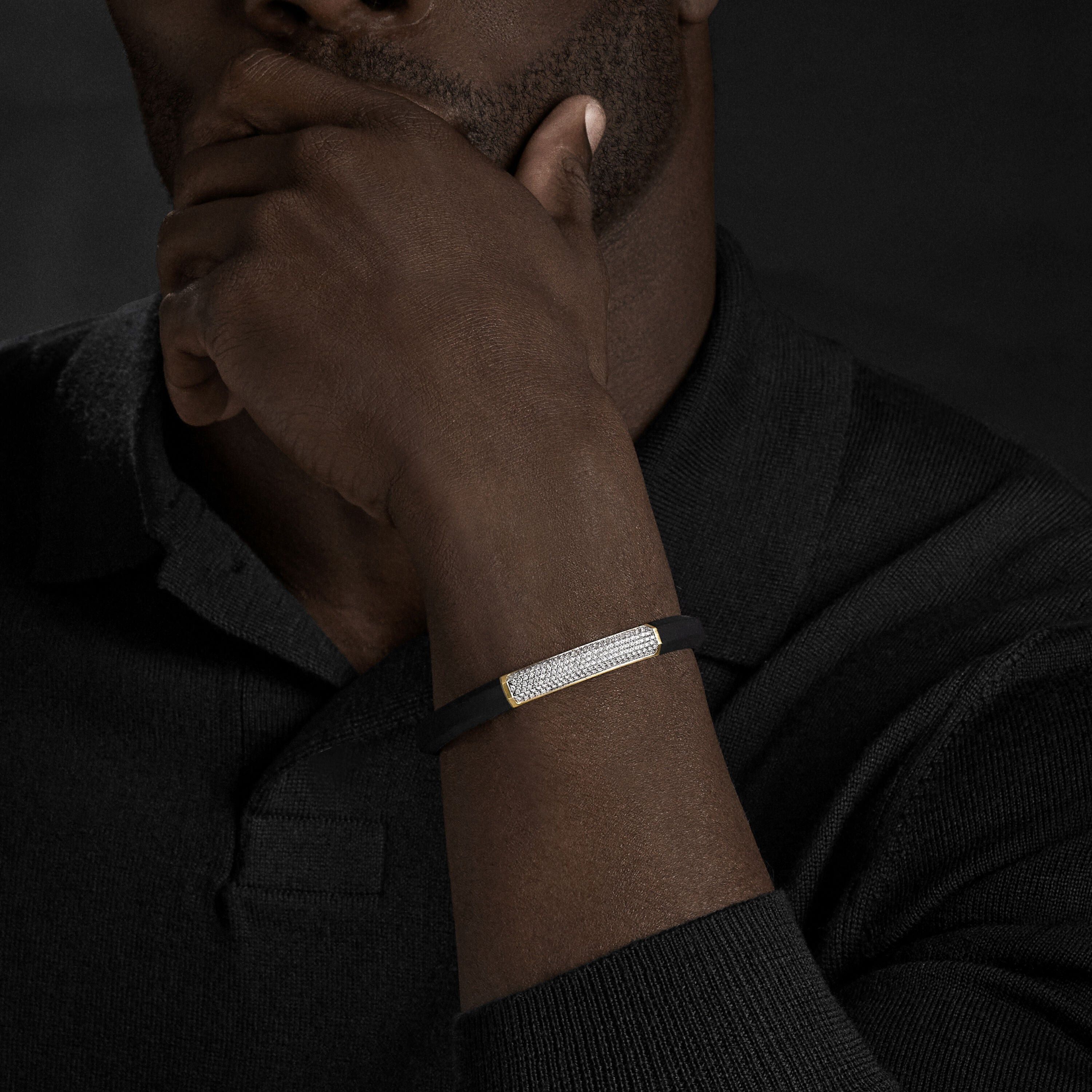 David Yurman o1w1db10526 B25806M /Size: L/Bracelet in Black/Golden Size ONE SIZE - 3 Thumbnail