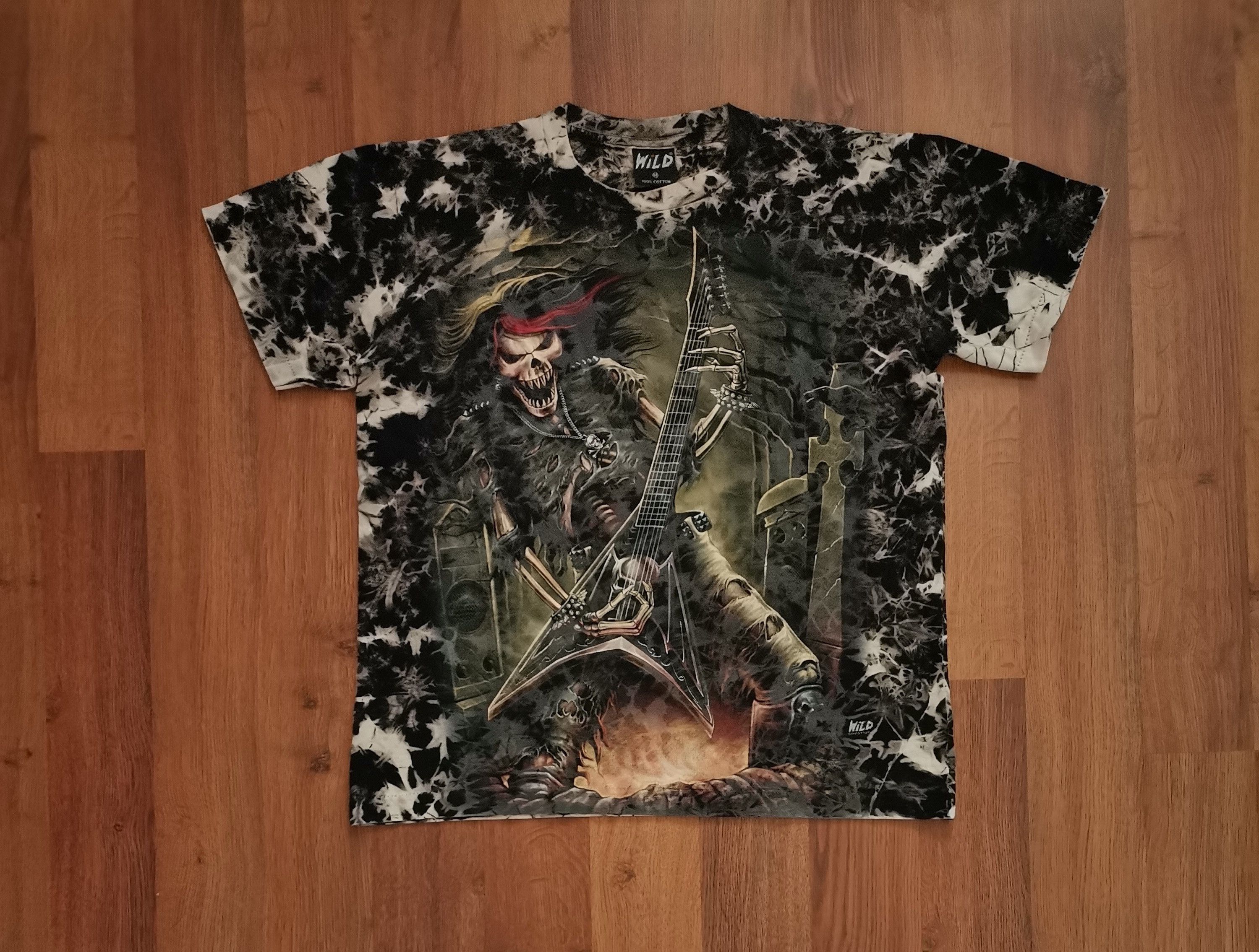 Vintage Vintage Wild Skeleton Rock Tie Dye Tee Size US M / EU 48-50 / 2 - 1 Thumbnail