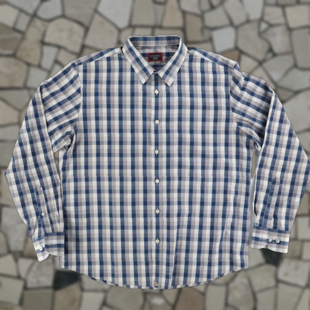 UNTUCKit VINTAGE Untuckit Pomerol WF Cotton Plaid Long Sleeve Button Up Shirt Men's XL Size US XL / EU 56 / 4 - 1 Thumbnail