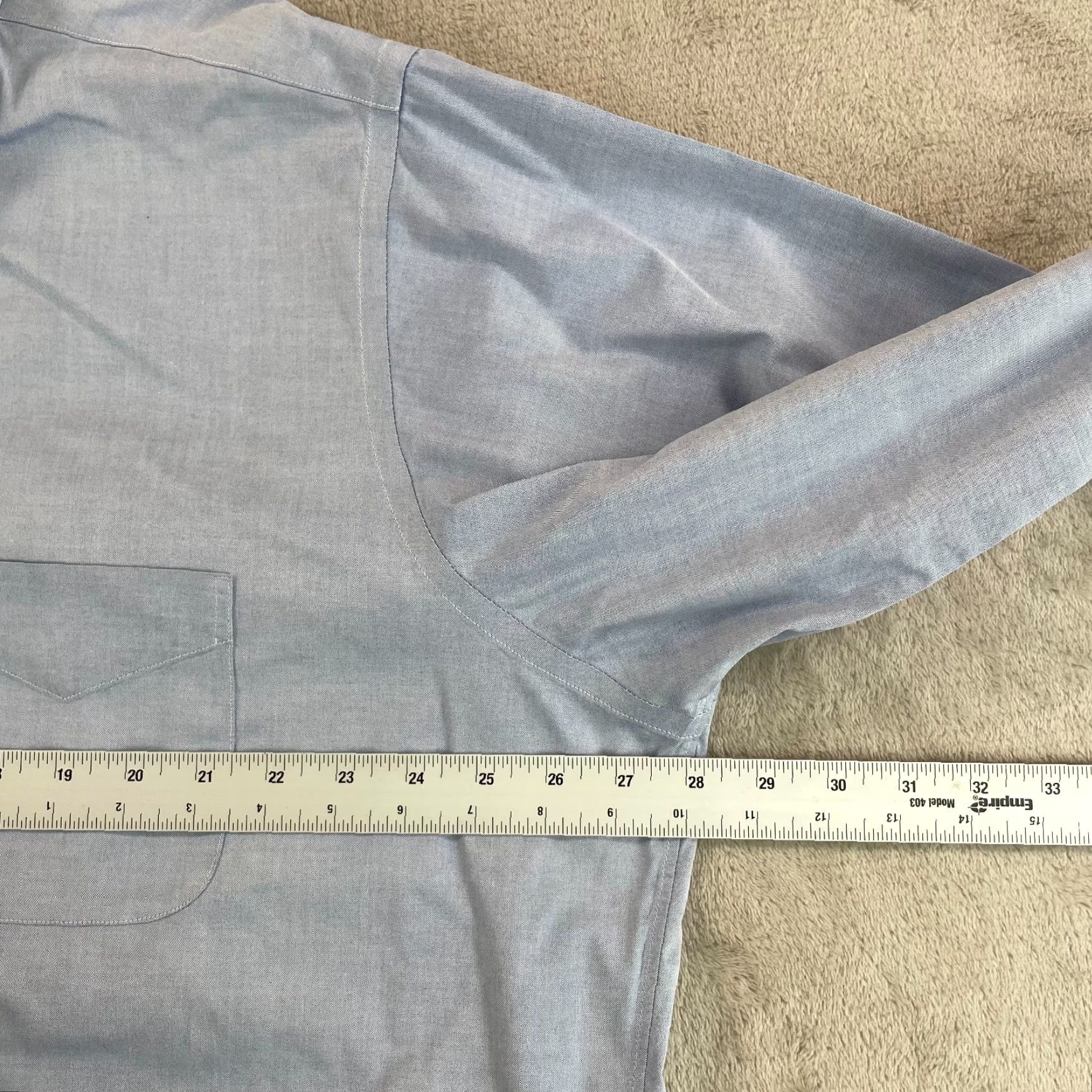Brooks Brothers Brooks Brothers Dress Shirt Men 17.5 Non-Iron Classic Fit Long Sleeve Pocket Blue 90s Classic Designer Preppy Mens Size 48R - 5 Thumbnail
