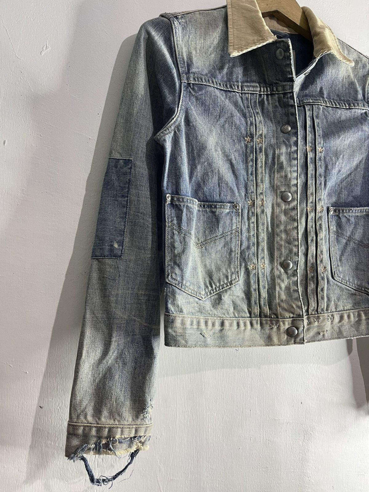 Allsaints Allsaints denim destroyed boro style trucker jeans Size US S / EU 44-46 / 1 - 3 Thumbnail