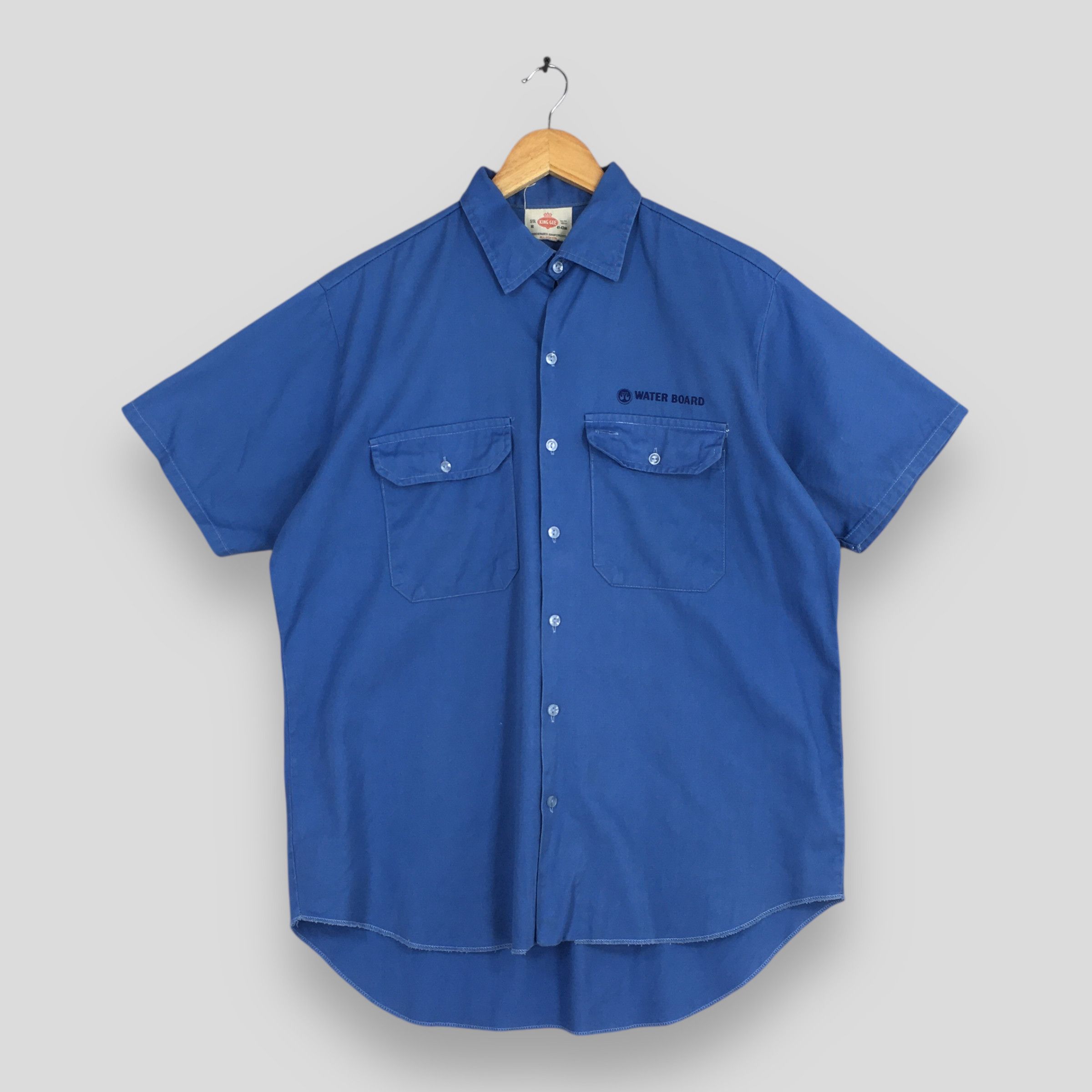 Vintage Vintage 50's King Gee Blue Uniforms Work Shirt Large Size US L / EU 52-54 / 3 - 1 Thumbnail
