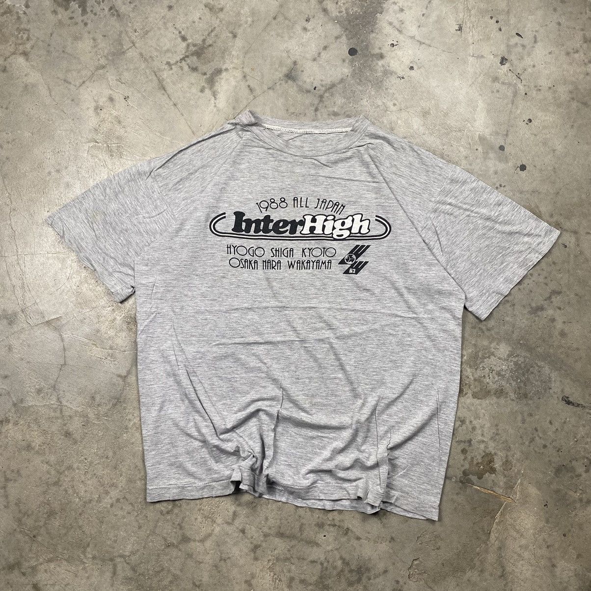 Japanese Brand × Vintage 80s 1988 All Japan Inter High Distressed Boxy Tee Size US M / EU 48-50 / 2 - 1 Thumbnail