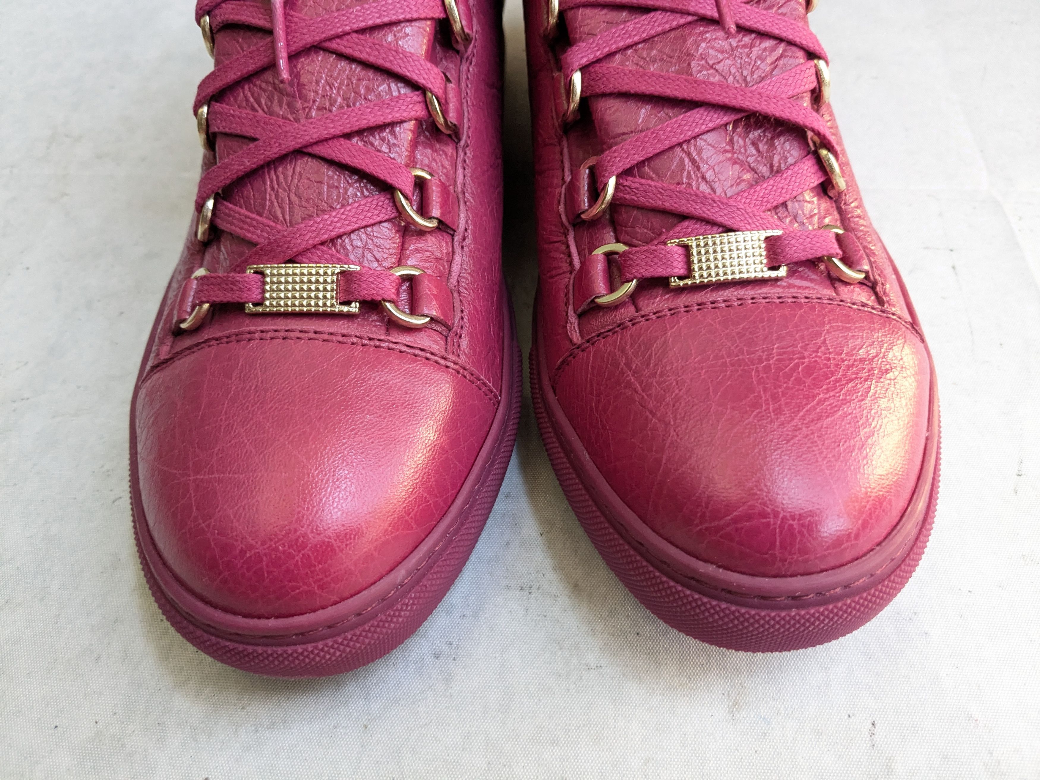 Balenciaga Balenciaga Arena Sneakers Pink Leather 10 Low Tops Size US 10 / EU 43 - 3 Thumbnail