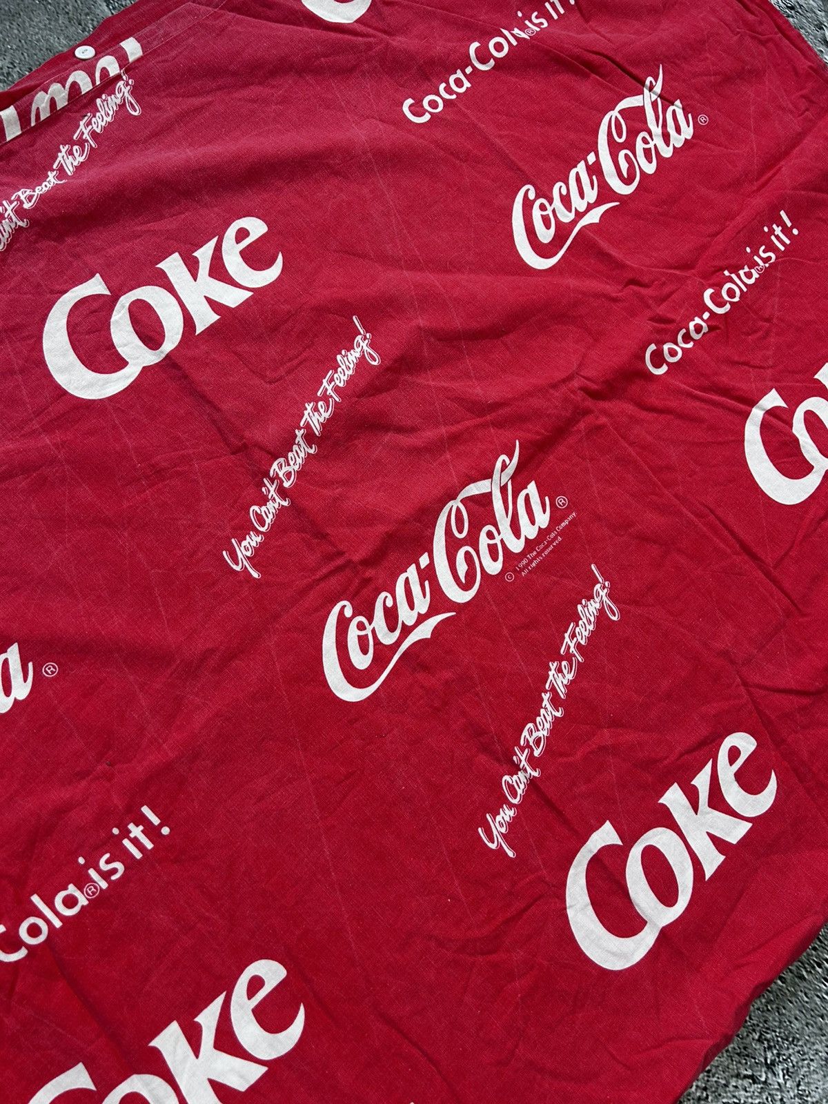 Coca Cola × Vintage Coca Cola vintage sheets 90s berdom red fullprint Size ONE SIZE - 7 Thumbnail