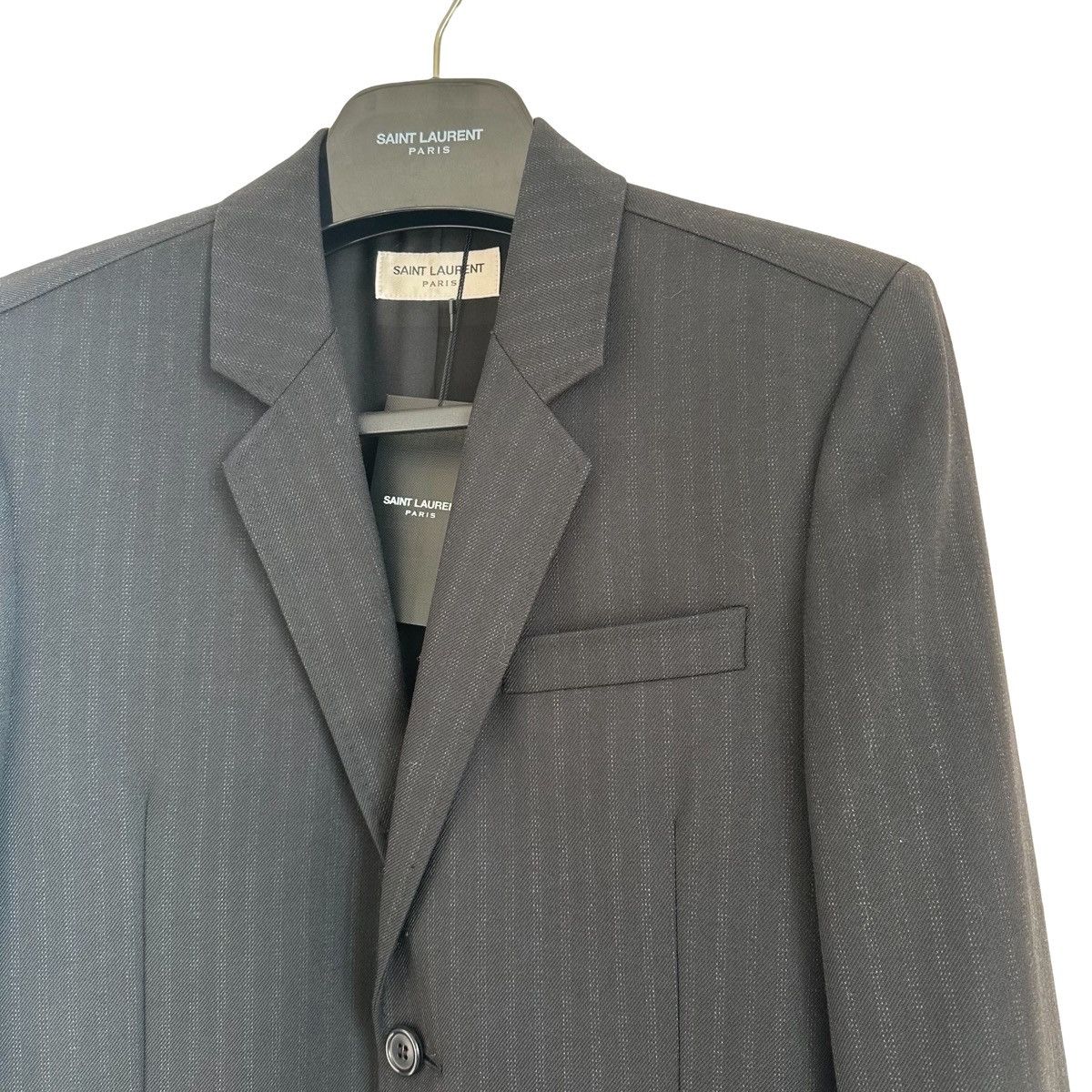 Saint Laurent Paris Saint Laurent 2020 black single-breasted blazer Size 44S - 4 Thumbnail