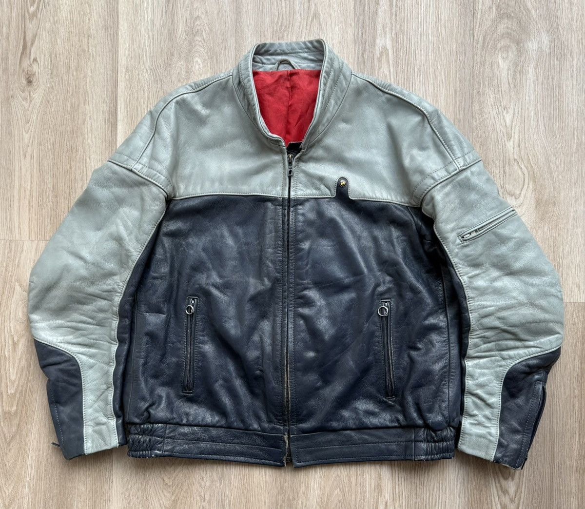 BMW Vintage 80's BMW Motorcycle Biker Leather Jacket Size US M / EU 48-50 / 2 - 1 Thumbnail