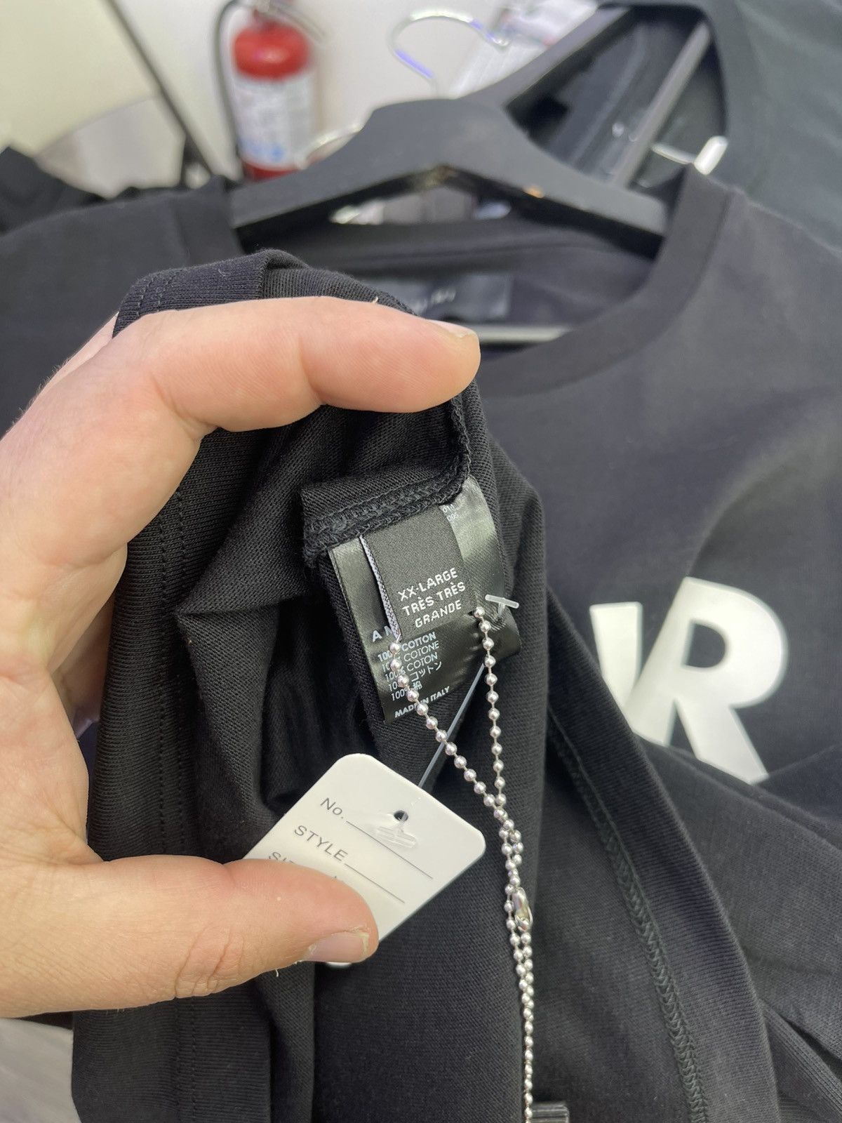 Amiri Amiri “Army logo” tee (black) Size US XXL / EU 58 / 5 - 7 Thumbnail