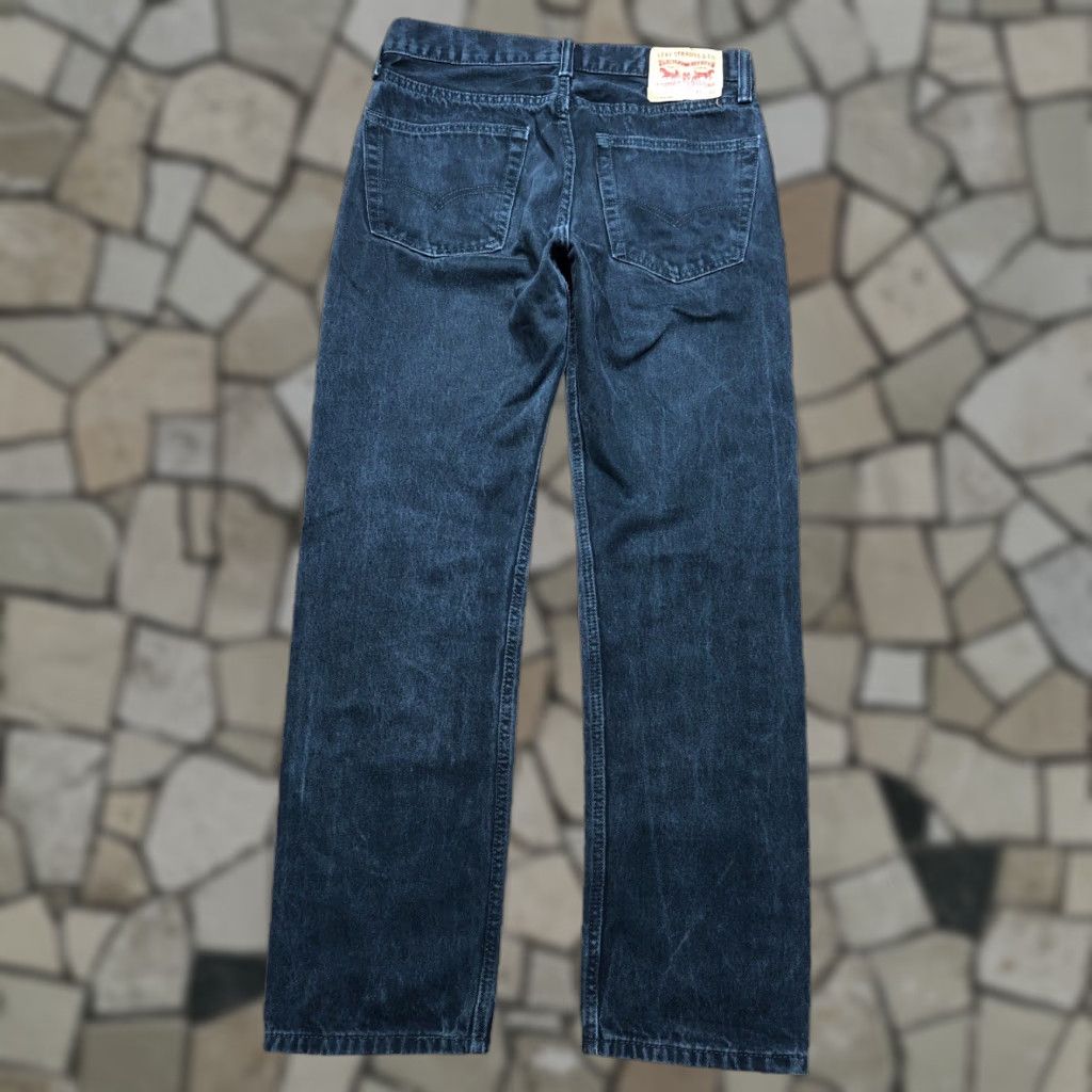 Levi's Levi's 505 Straight Jeans Mens 32x31 Denim Black 5-Pocket Zip Regular Fit Belt Loops Dark Wash Western Cowboy 80s 90s USA Size US 32 / EU 48 - 1 Thumbnail