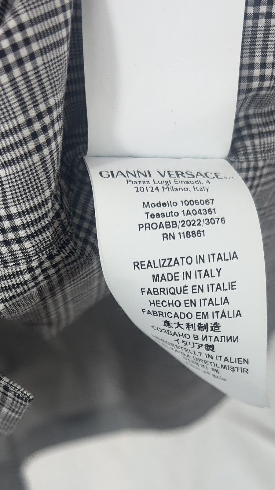 Versace Versace Americana Fit Plaid Short Sleeve Button-Up Shirt Size US M / EU 48-50 / 2 - 6 Thumbnail