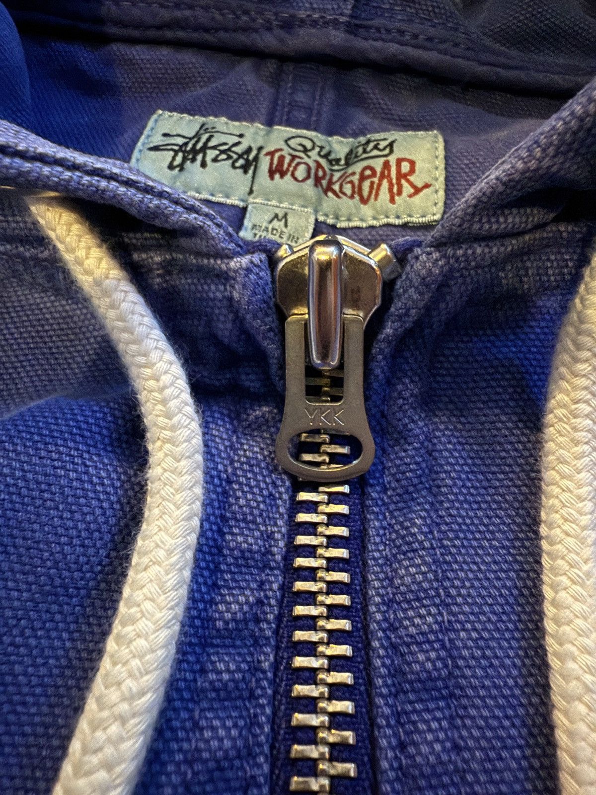 Stussy STUSSY garment co authentic workgear zip up denim hoodie Size US M / EU 48-50 / 2 - 4 Thumbnail