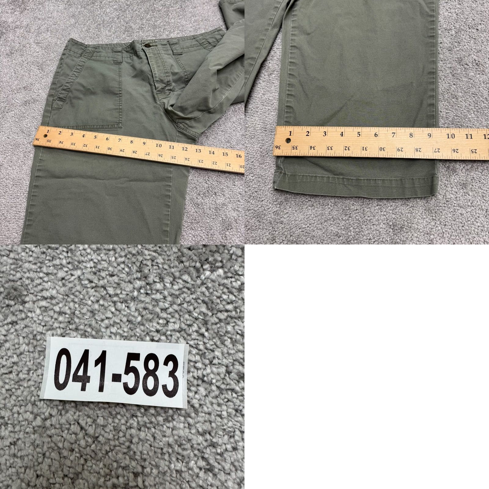 Dockers DOCKERS Cargo Pants Womens 12 Olive Green Canvas Cotton Spandex High Rise Straight Front Casual Streetwear Outdoor Group: Pants Size 34" / US 12 / IT 48 - 9 Thumbnail