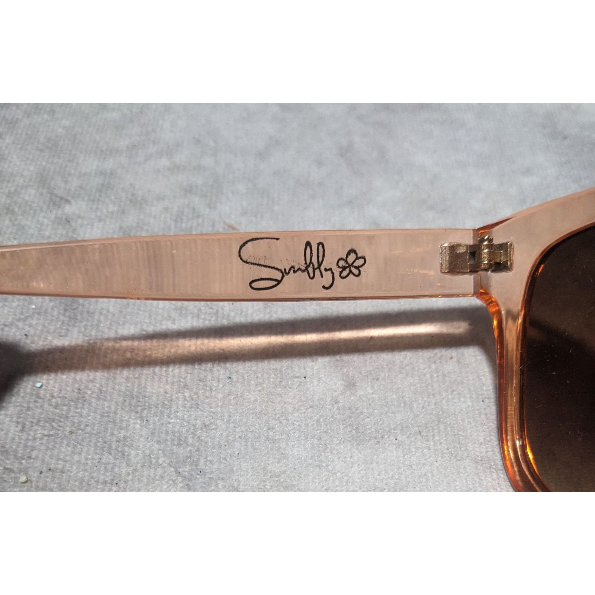 Other Chunky Retro Translucent Peach Sunglasses Size ONE SIZE - 6 Thumbnail