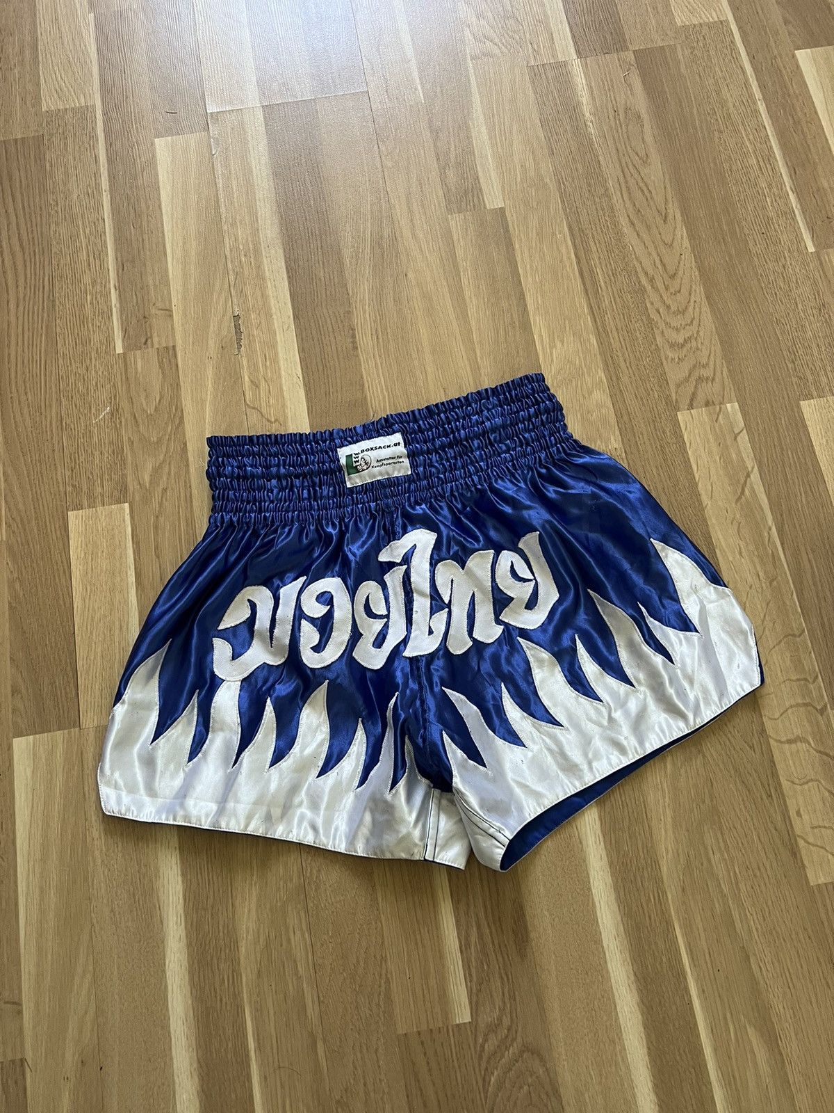Other × Vintage Vintage Muay Thai boxing shorts blue m size Size US 32 / EU 48 - 3 Thumbnail