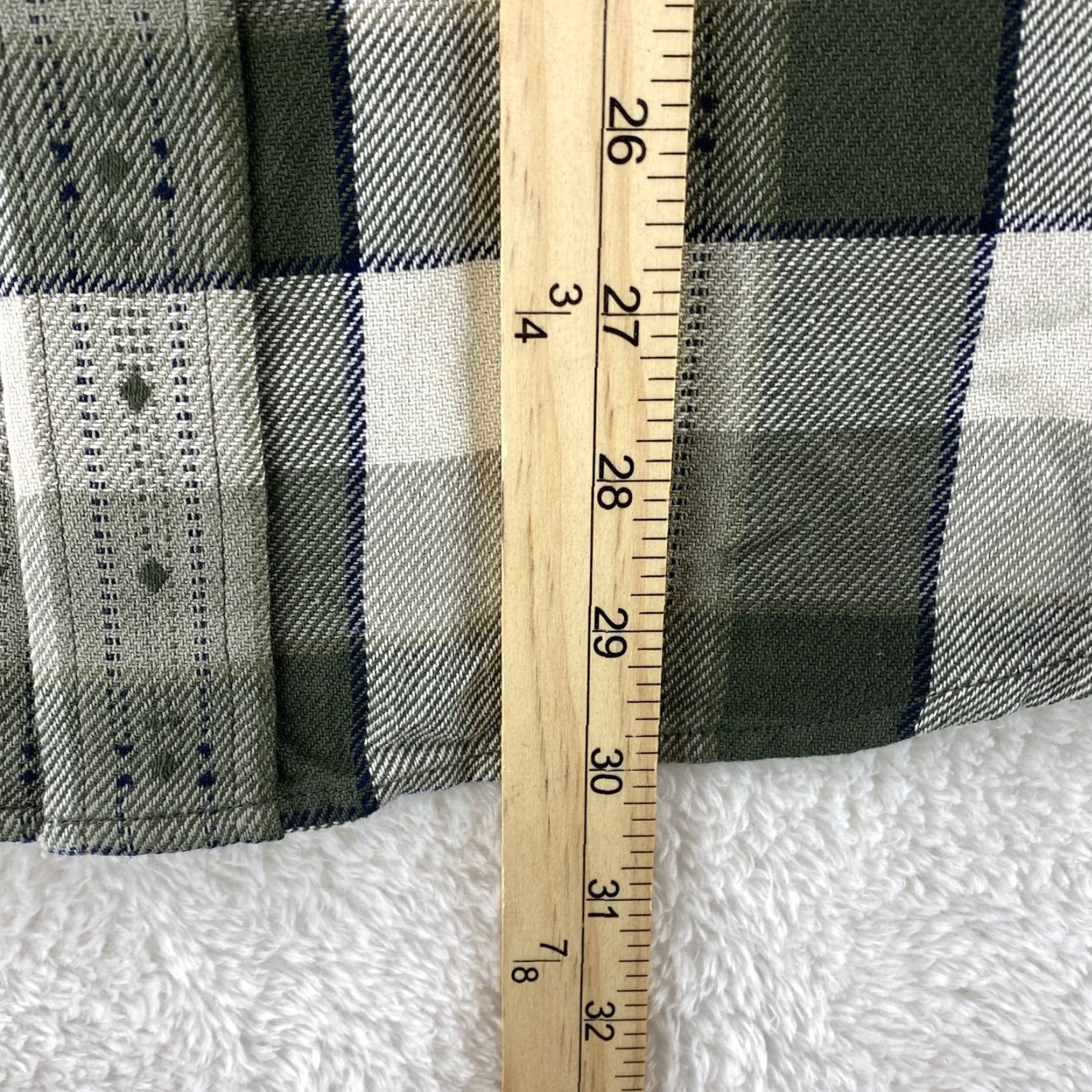 Frye NEW Frye Mens XL Cotton Green Jacquard Flannel Plaid Button Up Long Sleeve NWT Size US XL / EU 56 / 4 - 5 Thumbnail