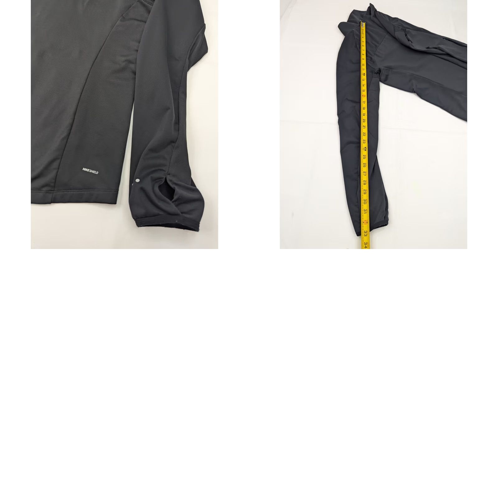 Nike Nike Shield Running Full Zip Moc Neck Jacket Women L Black Long Sleeve Moc Neck Size L / US 10 / IT 46 - 9 Thumbnail