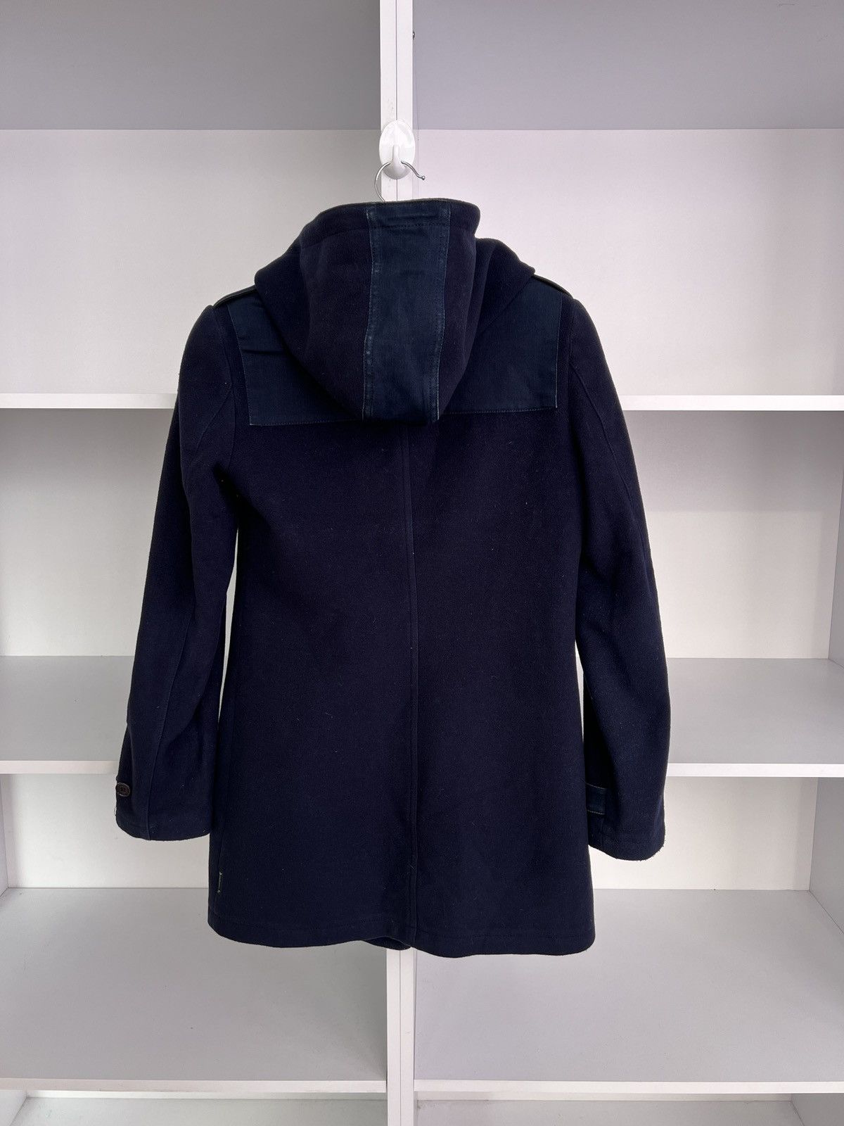 Emporio Armani × Giorgio Armani × Vintage Vintage Armani Jeans Wool Hooded Women’s Coat Size M / US 6-8 / IT 42-44 - 16 Thumbnail