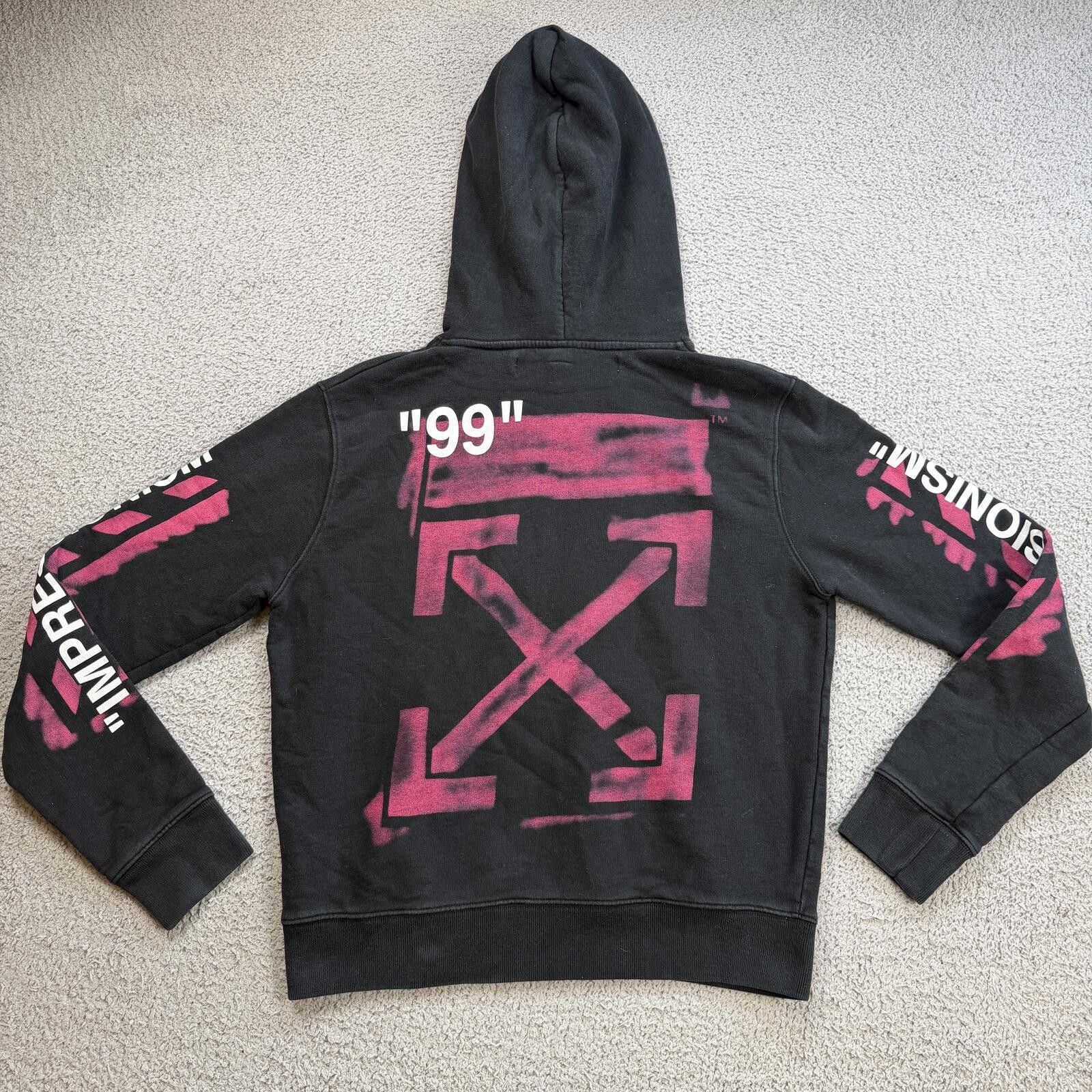 Off-White Off-White c/o Virgil Abloh Black Impressionism Arrows Hoodie Size US M / EU 48-50 / 2 - 2 Thumbnail