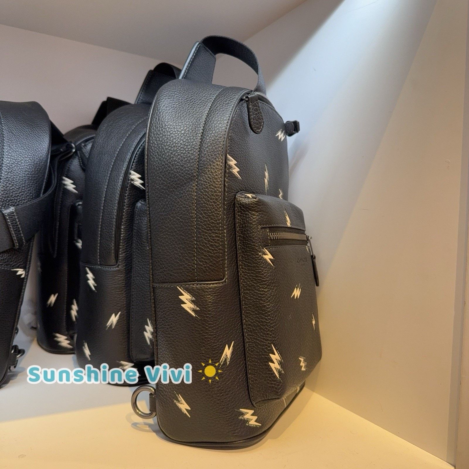 Coach NWT Coach West Pack With Lightning Bolt CDC77 Gunmetal/Black Size ONE SIZE - 5 Thumbnail
