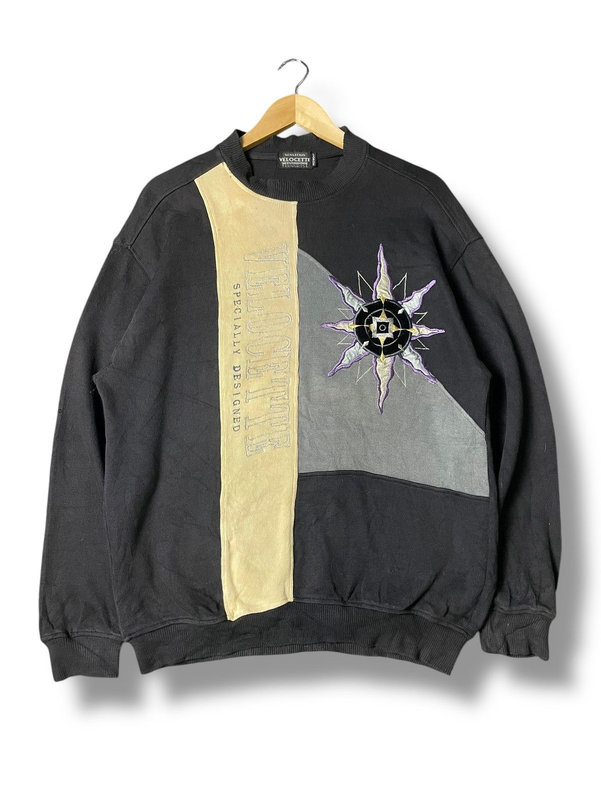 Japanese Brand Vintage VELOCETTE Embroidered Sweatshirt (100) Size US L / EU 52-54 / 3 - 1 Thumbnail