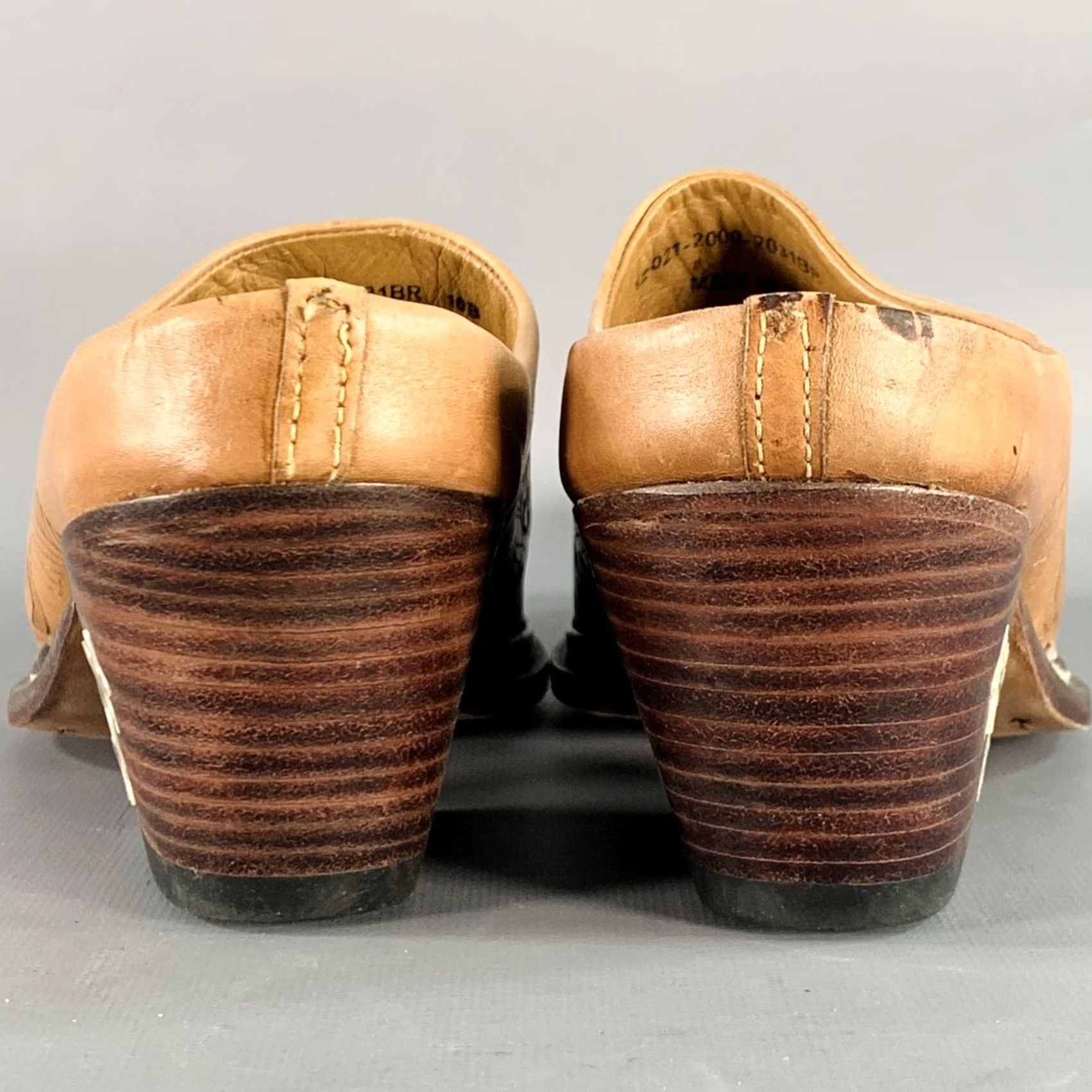 Stetson STETSON Mules Pumps Size 10 Camel Embossed Leather Western Adult Womens Size US 10 / IT 40 - 3 Thumbnail