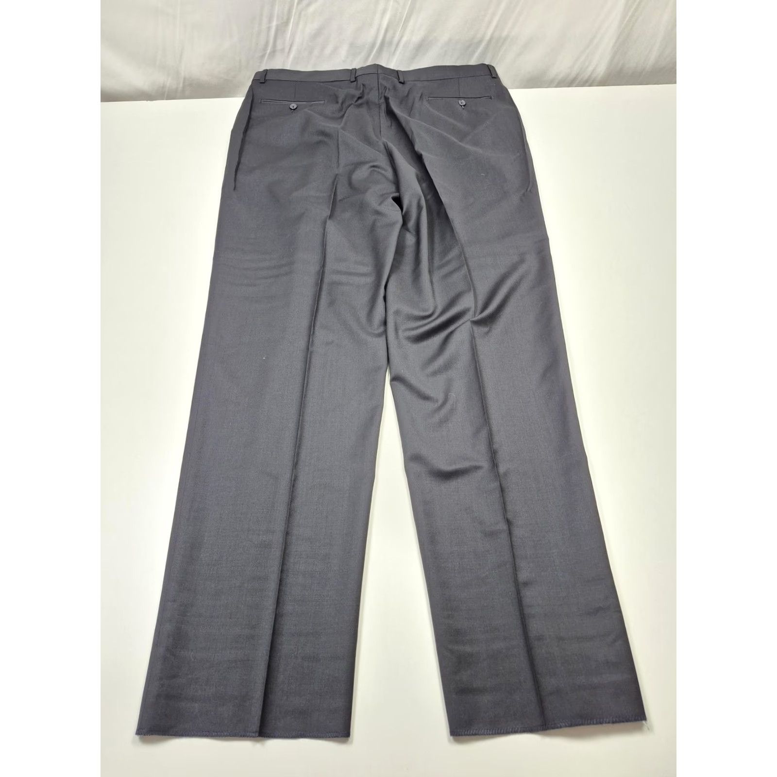 Vintage VTG Zanieri Dress Pants Mens 42x36 Gray Wool Flat Front Straight Made Italy NWT Size US 42 / EU 58 - 6 Thumbnail