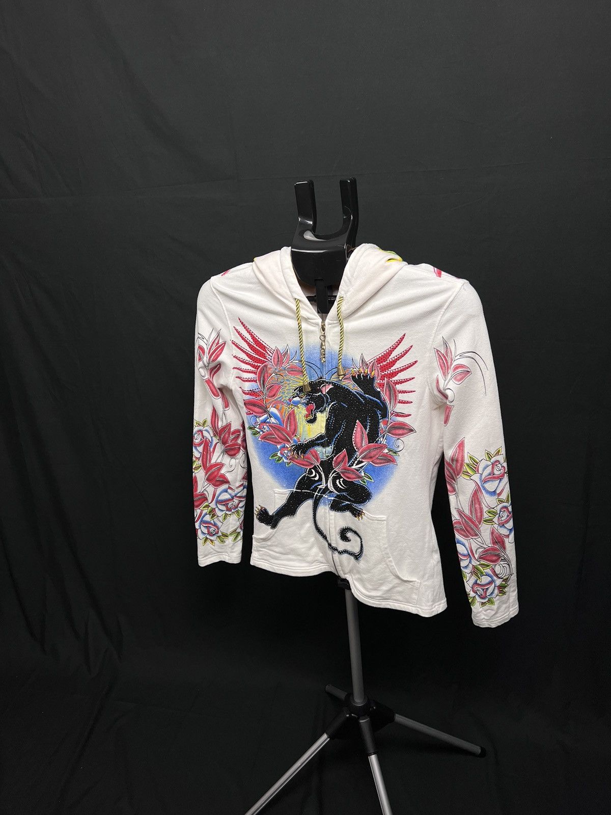 Christian Audigier × Designer × Vintage 🔴 Vintage Christian Audigier hoodie panther Los Angeles Size US M / EU 48-50 / 2 - 2 Thumbnail