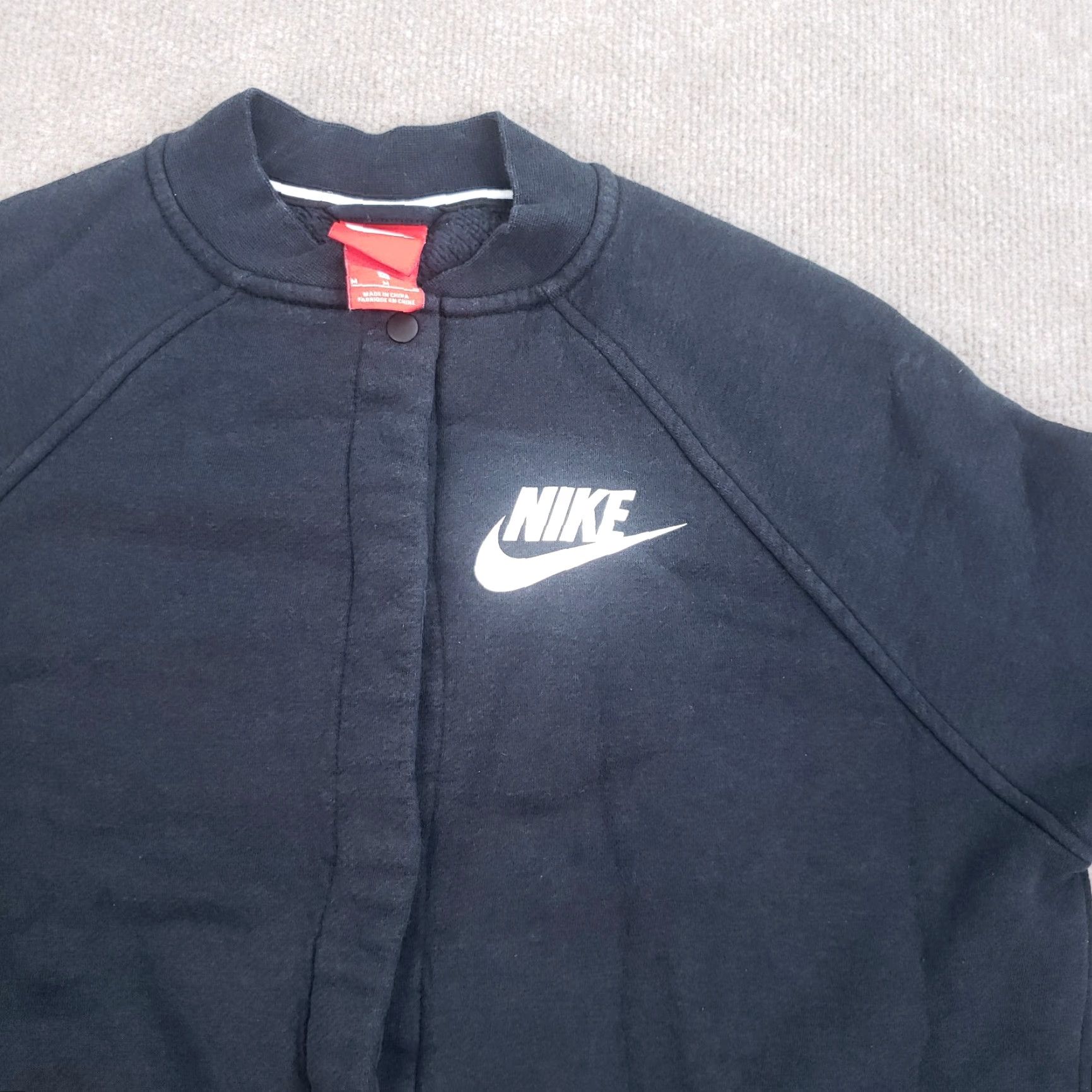 Nike Nike Jacket Womens Medium Black Snap Front Pockets Casual Stretch Size M / US 6-8 / IT 42-44 - 6 Thumbnail