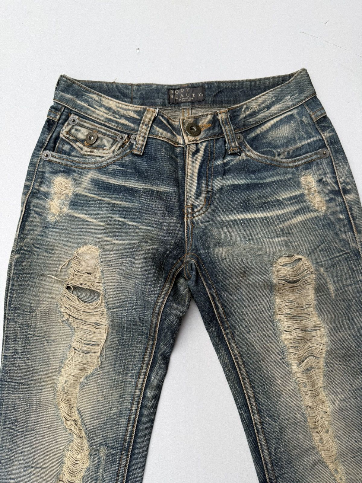 Japanese Brand Boddy butter Lace up flare jeans Size US 26 / EU 42 - 2 Thumbnail