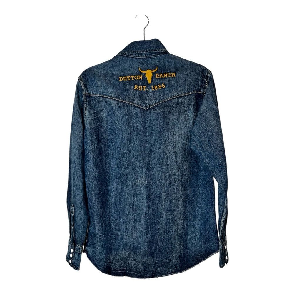 Other Yellowstone Dutton Ranch Western Denim Shirt Snap Button S Size US S / EU 44-46 / 1 - 3 Thumbnail