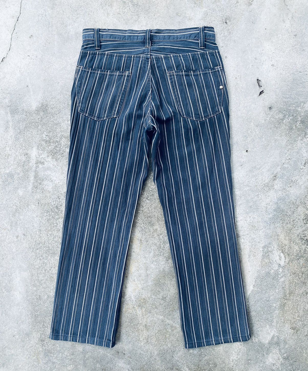 Vintage Vintage Ikka Herringbone Striped Distressed Pants Size US 30 / EU 46 - 2 Thumbnail