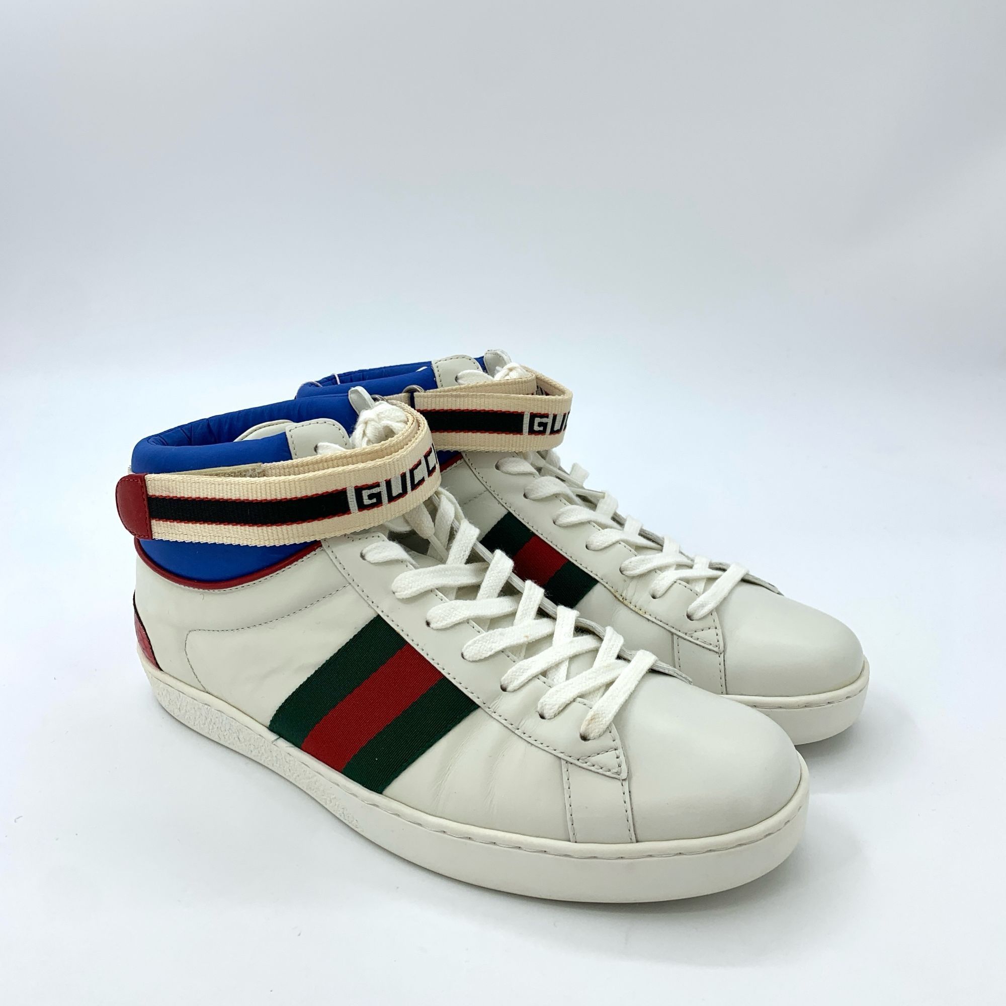 Gucci Burberry Black & White Logo Detail Leather Lace-Up Sneakers Size US 10 / EU 43 - 7 Thumbnail