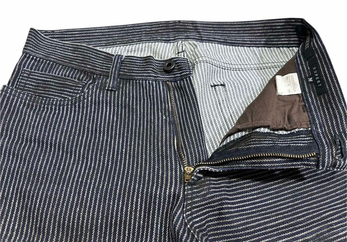 If Six Was Nine × Japanese Brand × Tornado Mart 🔥 Difference Rupert Flared Denim Cross Striped Patchwork Size US 30 / EU 46 - 5 Thumbnail