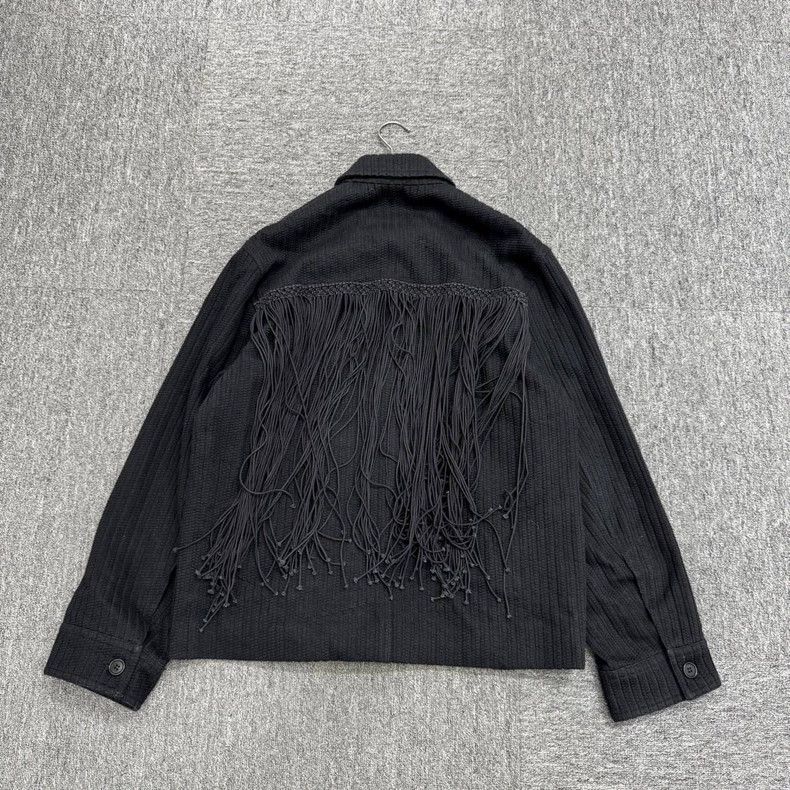 Dries Van Noten DRIES VAN NOTEN Black fringed jacket Size US M / EU 48-50 / 2 - 2 Thumbnail