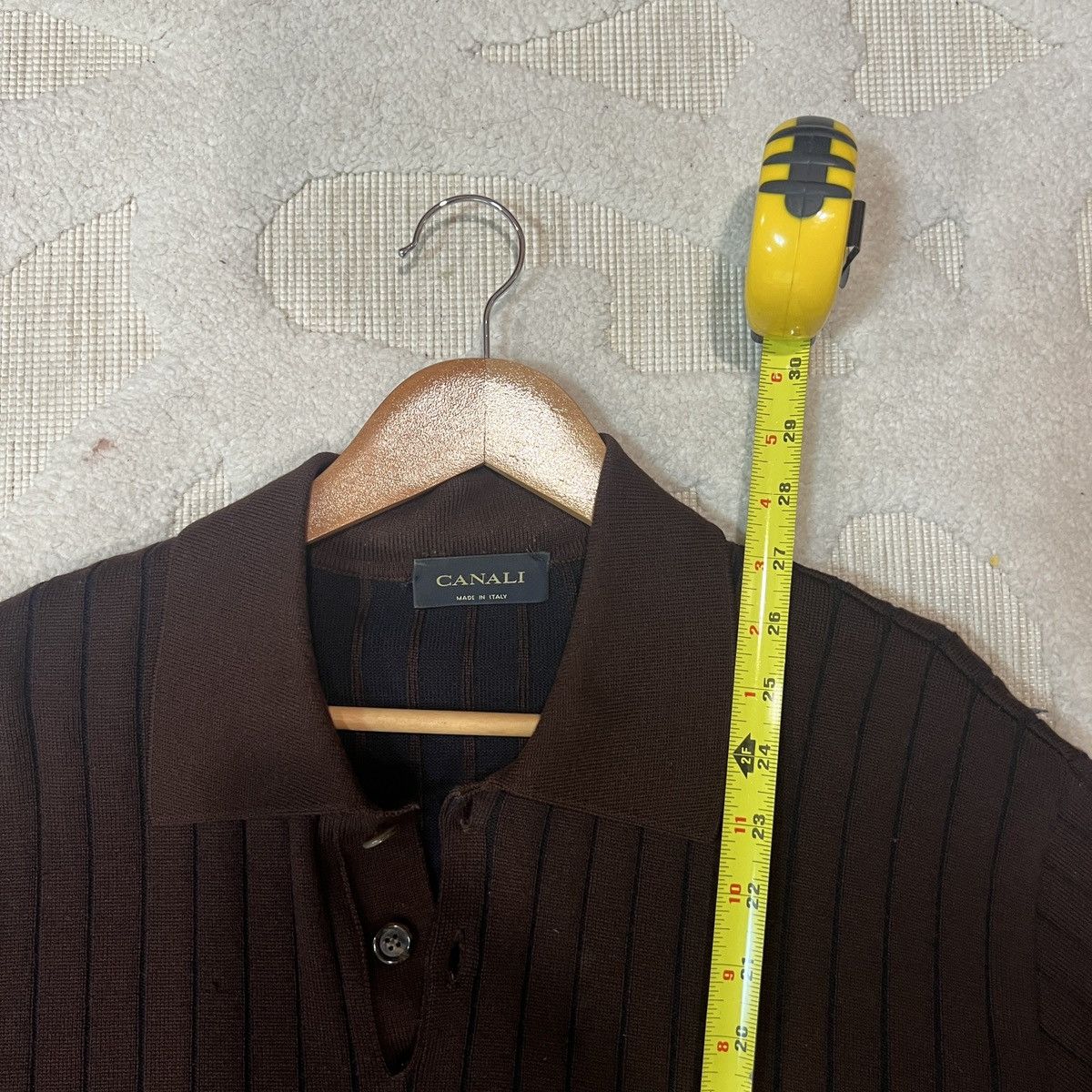 Canali CANALI Extra Fine Merino Wool Polo Sweater Size US L / EU 52-54 / 3 - 8 Thumbnail