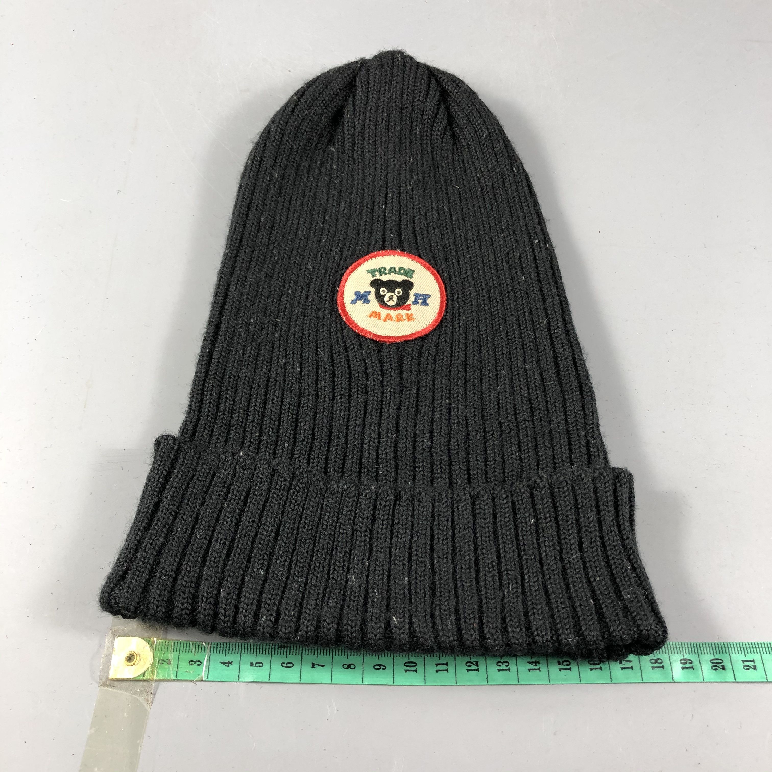 Japanese Brand MH Bear Pleated Wool Beanie Snowcap Snow Hat B773 Size ONE SIZE - 3 Thumbnail