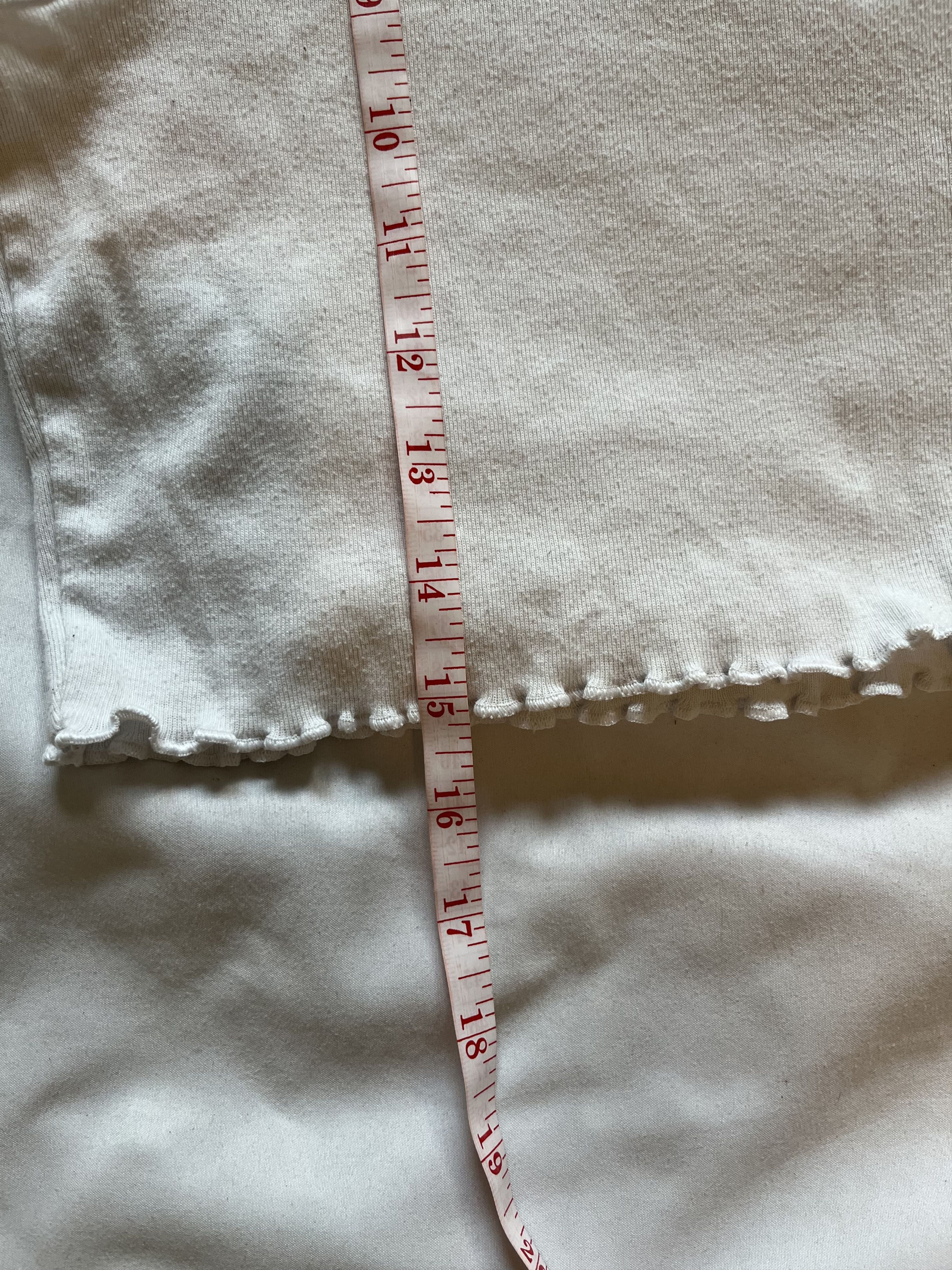 American Eagle Outfitters American Eagle Cream Crop Top with Peace Symbol Size L / US 10 / IT 46 - 6 Thumbnail