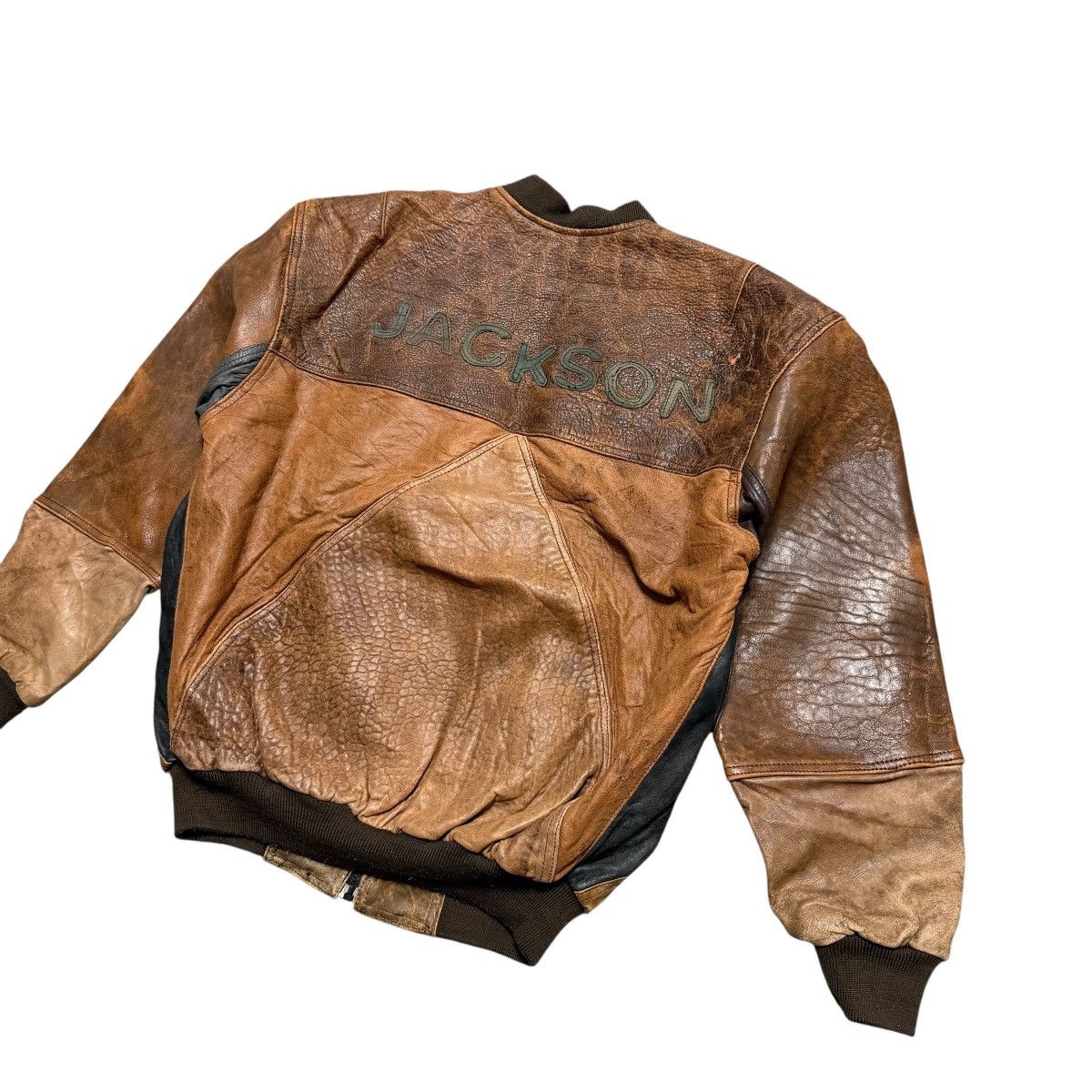 Other Jackson Color Block Leather Jacket Size US L / EU 52-54 / 3 - 9 Thumbnail