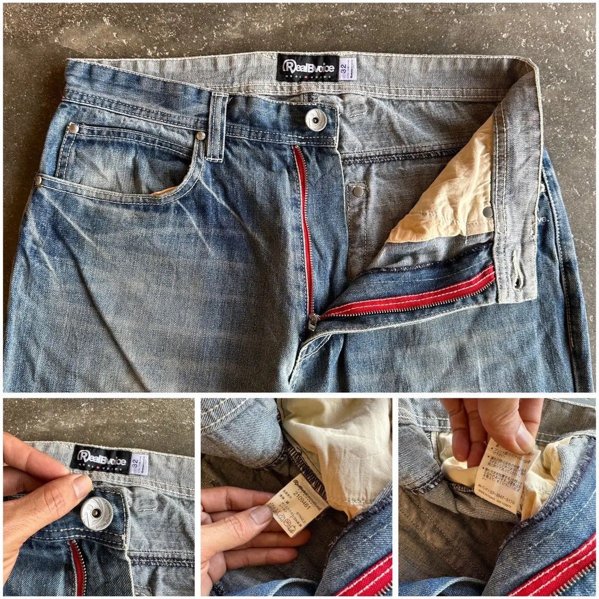 W32 L31 🔥 VINTAGE REAL BVOICE JEANS HIDDEN RIVET DENIM PANTS