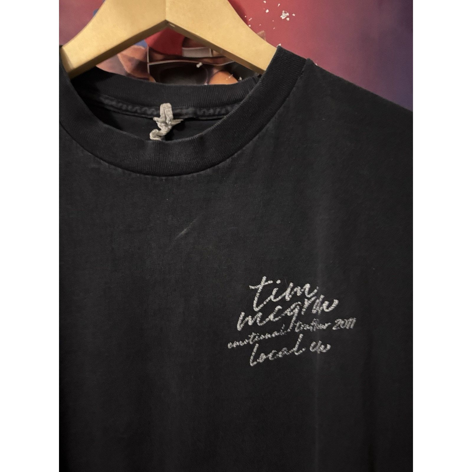 Vintage Tim McGraw XL Live Your Voice Local Crew 2008 Black Country Size US XL / EU 56 / 4 - 3 Thumbnail