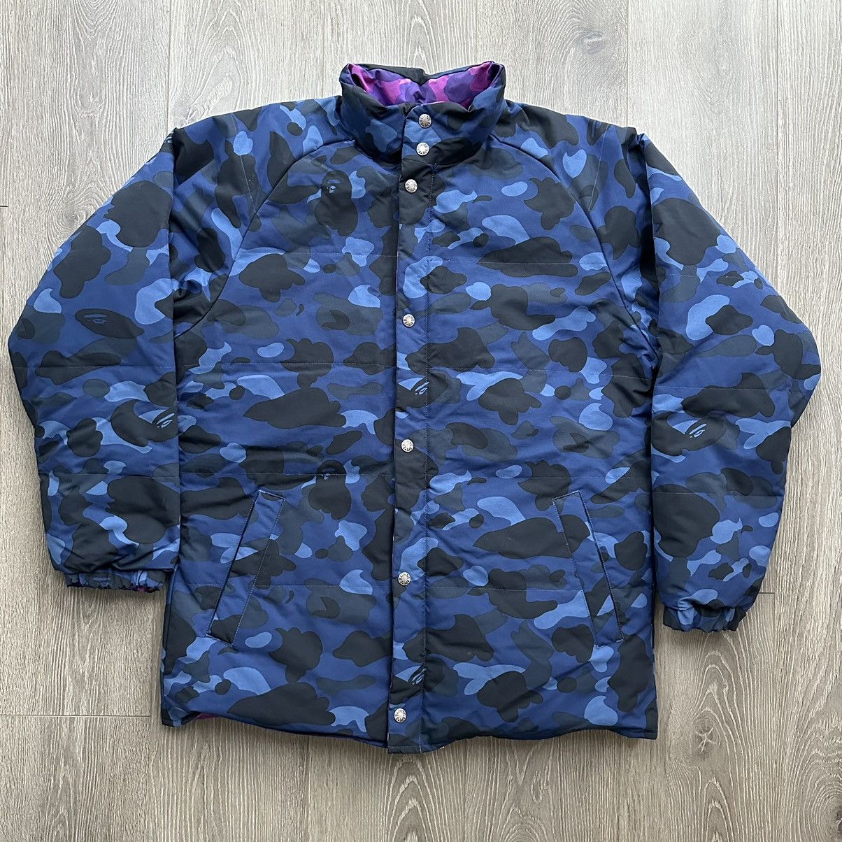 Bape Bape x Nigo reversible blue/purple camo puffer coat Size US L / EU 52-54 / 3 - 2 Thumbnail