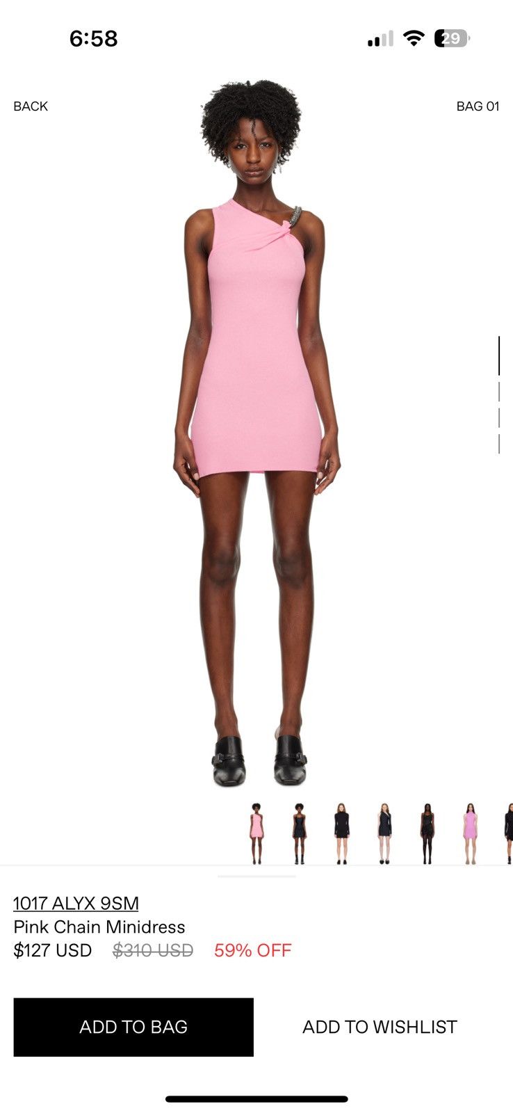 1017 ALYX 9SM 1017 ALYX 9sm Pink Chain Minidress Size M / US 6-8 / IT 42-44 - 1 Thumbnail