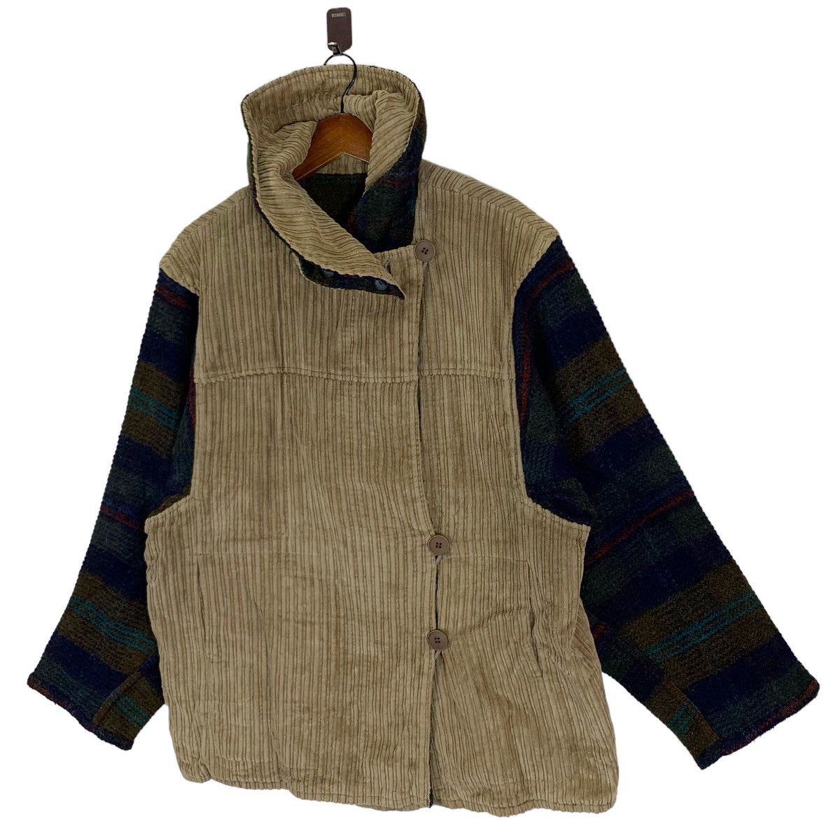Vintage VINTAGE BAUTIQU DELY REVERSIBLE WOOL CORDUROY JACKET Size US M / EU 48-50 / 2 - 2 Thumbnail