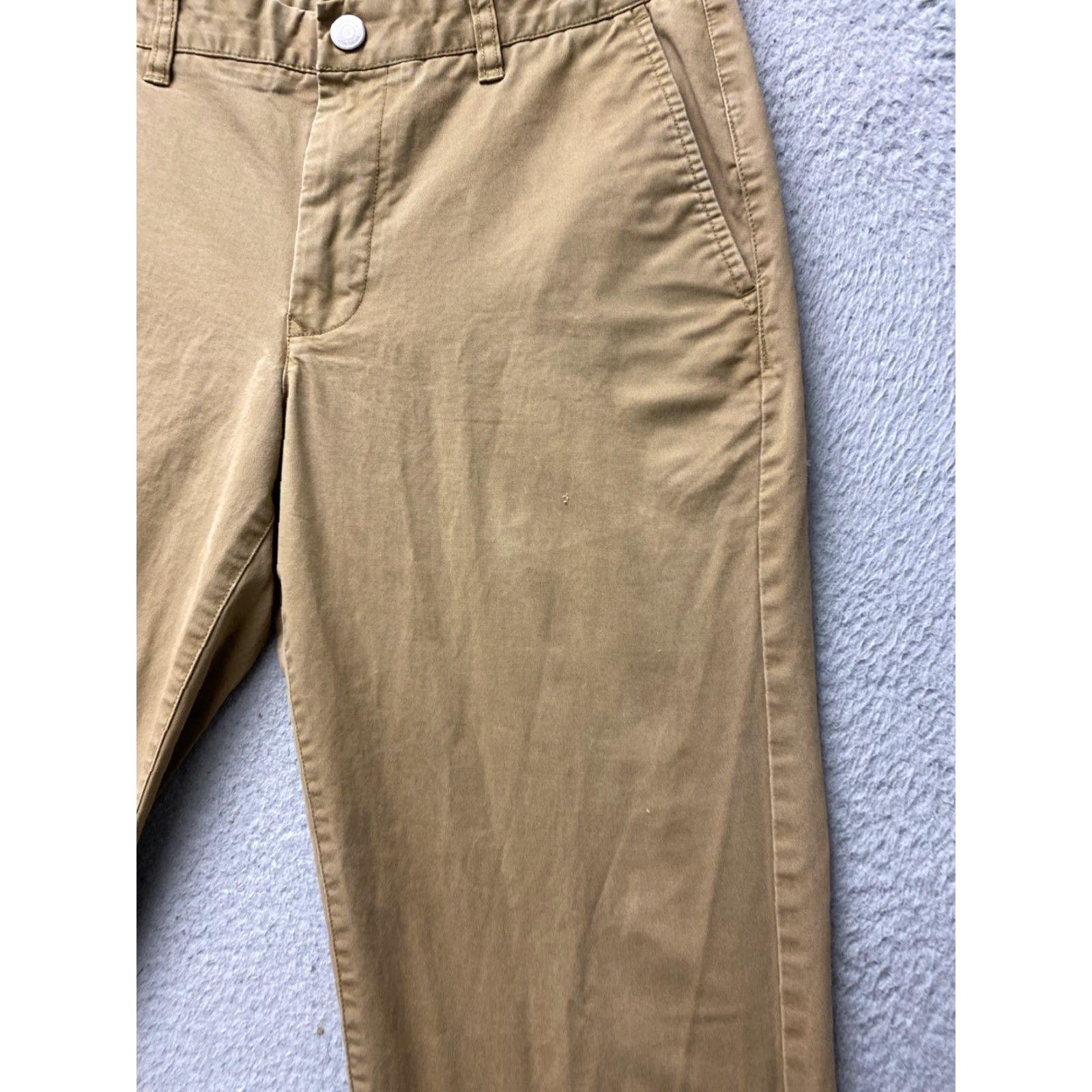 Bonobos Bonobos Chino Pants Mens 32x34 Dark Gold Flat Front Stretch Pockets Regular Front Style: Chino Size US 32 / EU 48 - 4 Thumbnail