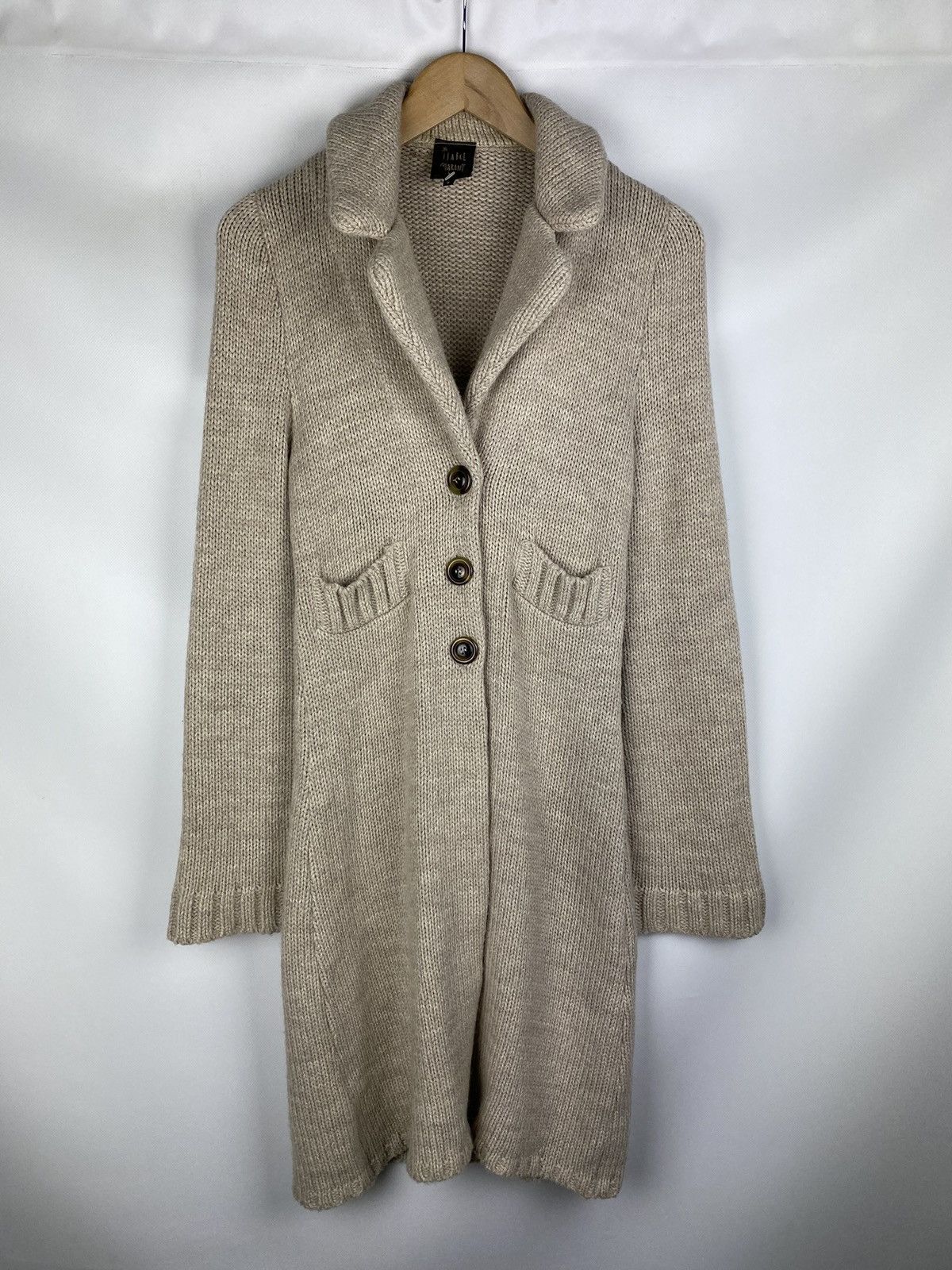 image of Isabel Marant Ladies Wool / Alpaca Knitted Cardigan Sweater in Beige, Women's (Size Medium)