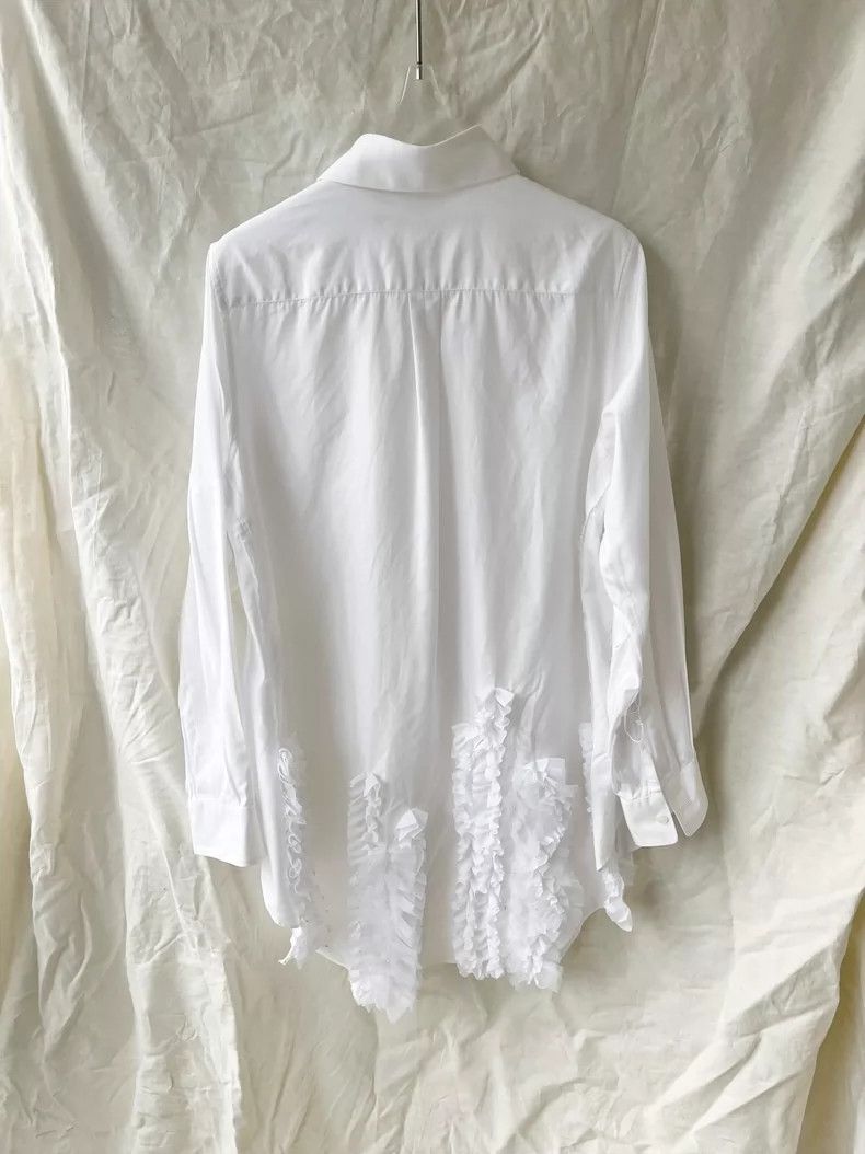 Comme des Garcons Comme Des Garcons Long Sleeve Pointed Collar Shirt Top wit Size S / US 4 / IT 40 - 7 Thumbnail