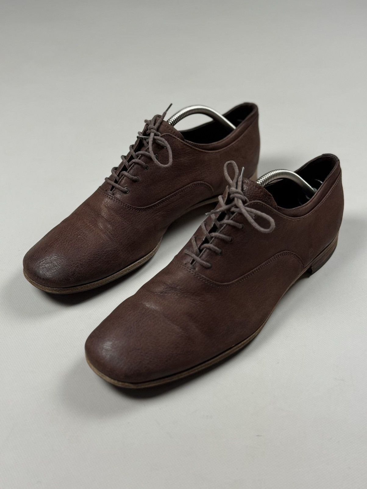Prada Prada Men’s Leather Lace Up Formal Oxford Shoes Size US 10.5 / EU 43-44 - 14 Thumbnail