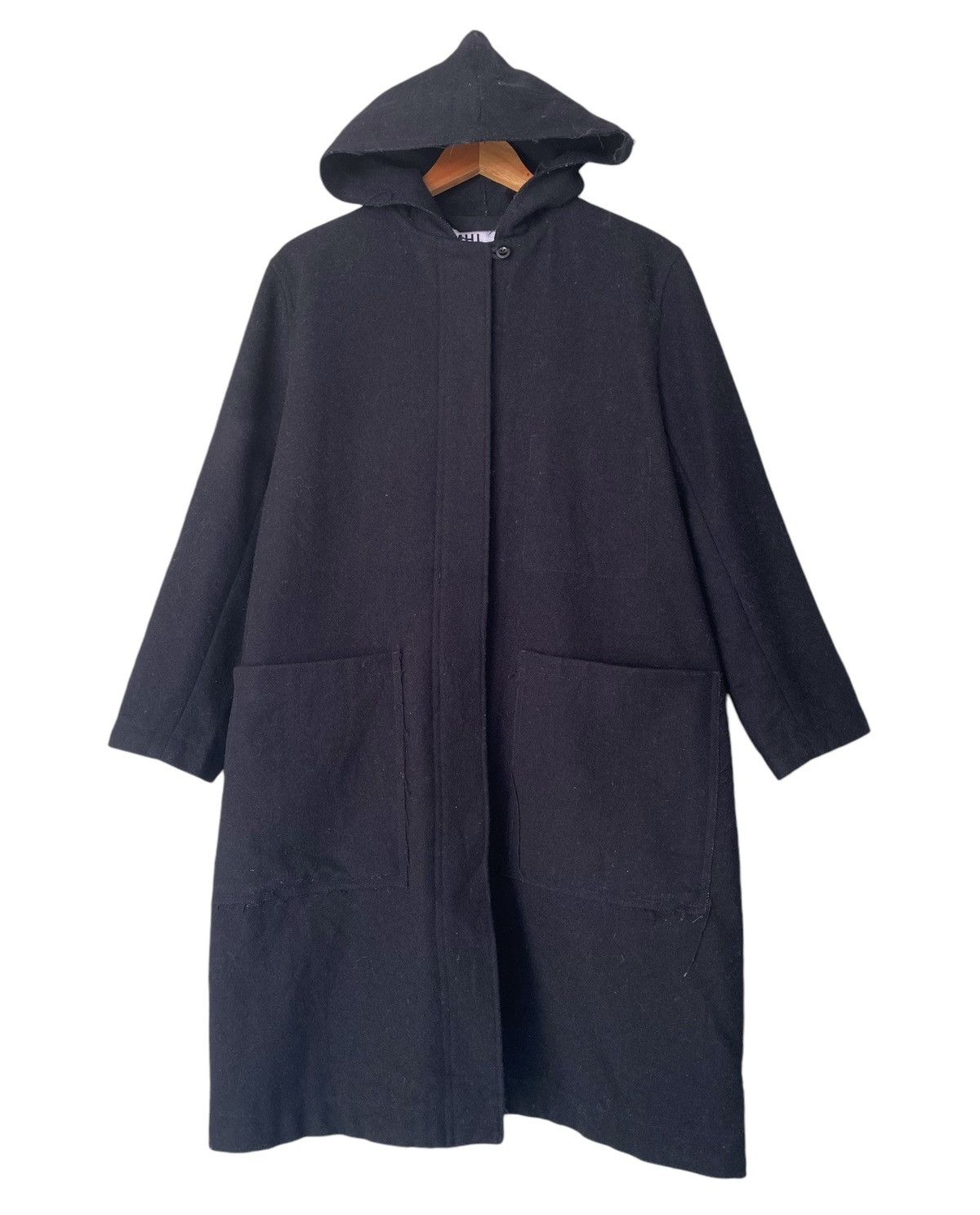 MARGARET HOWELL Wool Hoodie Button Parka