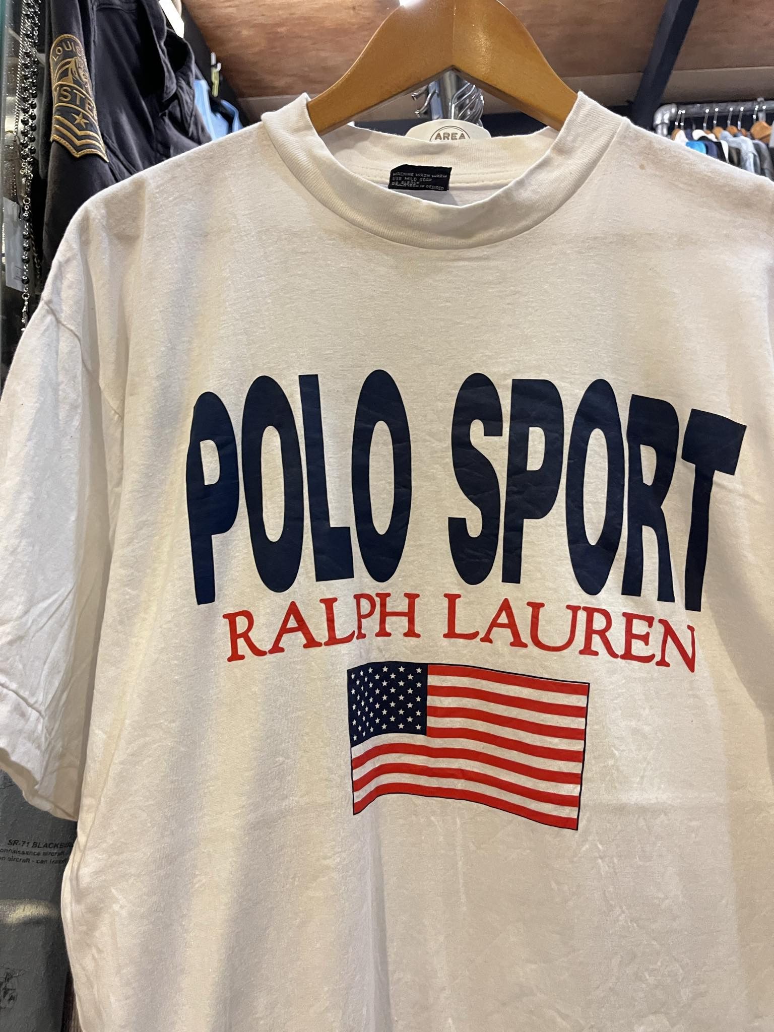 Vintage Polo Sport Ralph Lauren USA Bootleg Tee 90s Size US L / EU 52-54 / 3 - 2 Thumbnail