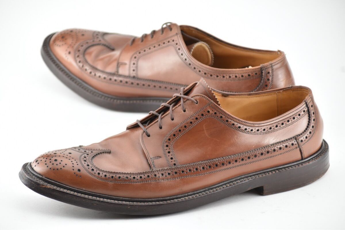 Florsheim 68 VINTAGE FLORSHEIM 8.5A VARSITY Bourbon CALF SHOES 30679 Size US 8.5 / EU 41-42 - 12 Thumbnail